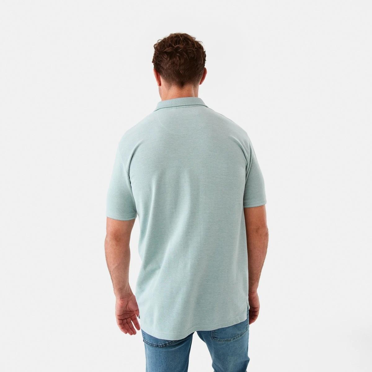 3 Birdseye Pique Polo Shirt Grn Trel, 3 of 6
