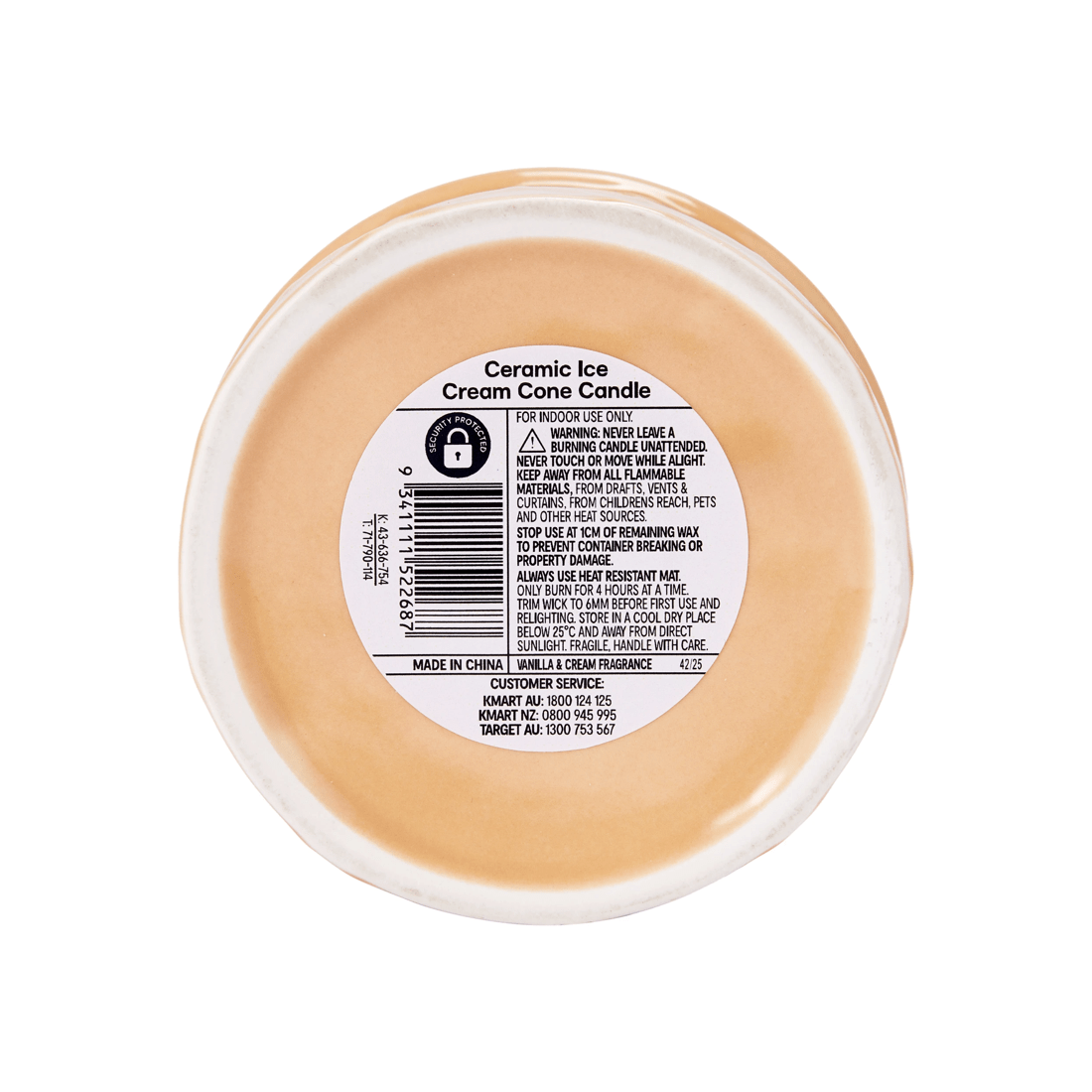 6 Ceramic Ice Cream Cone Candle, 6 of 6