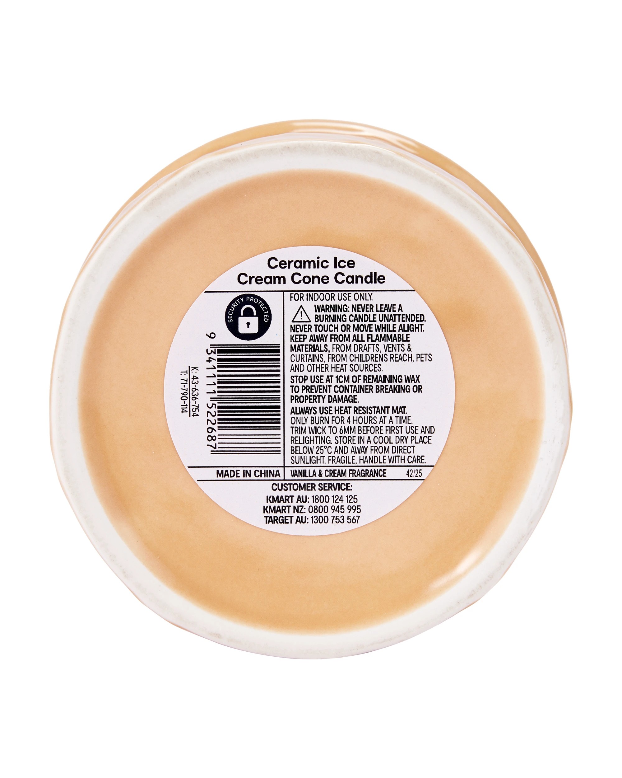 6 Ceramic Ice Cream Cone Candle, 6 of 6