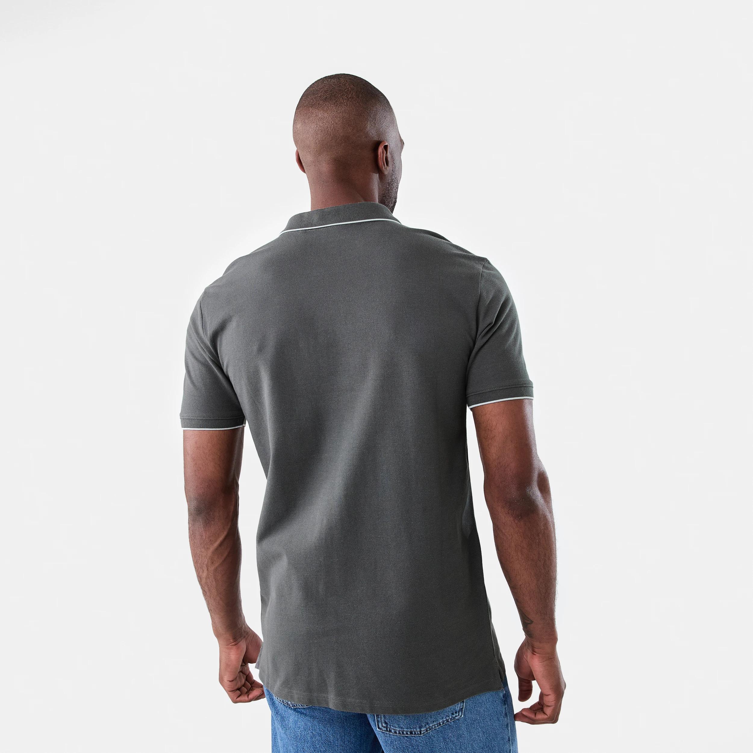3 Pique Polo Shirt SLATE GREY, 3 of 5