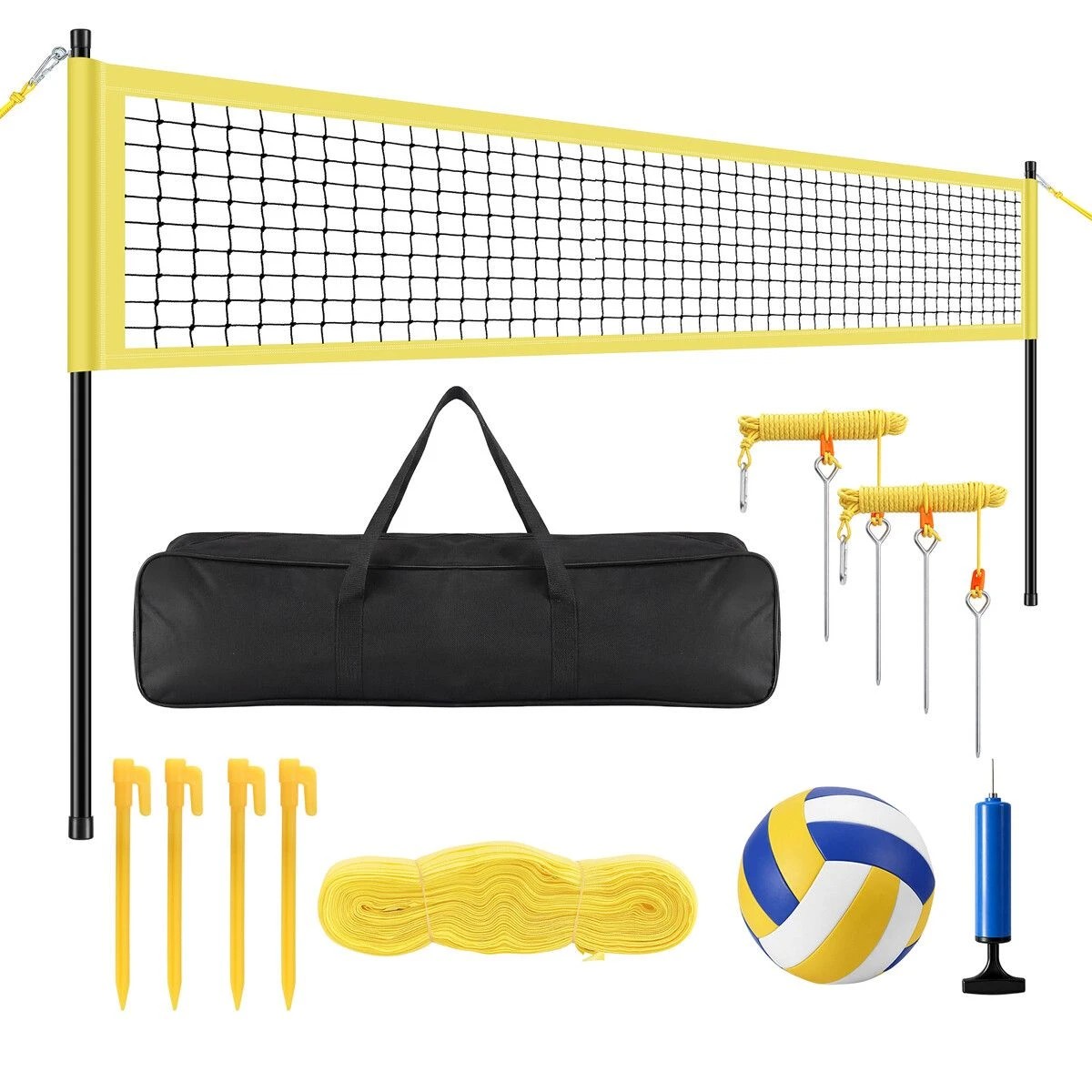 1 AUSWAY Portable Volleyball Net Set Outdoor Sports Training Equipment Backyard, 1 of 7