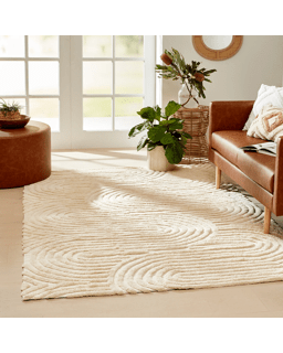 Check Rug - Natural, Extra Large - 270cm x 180cm