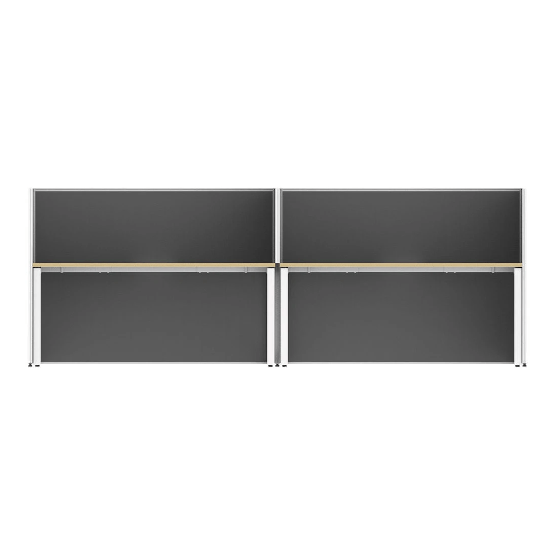 3 Stilford S2 Side by Side Desks 1800x750 with Screens, 3 of 8