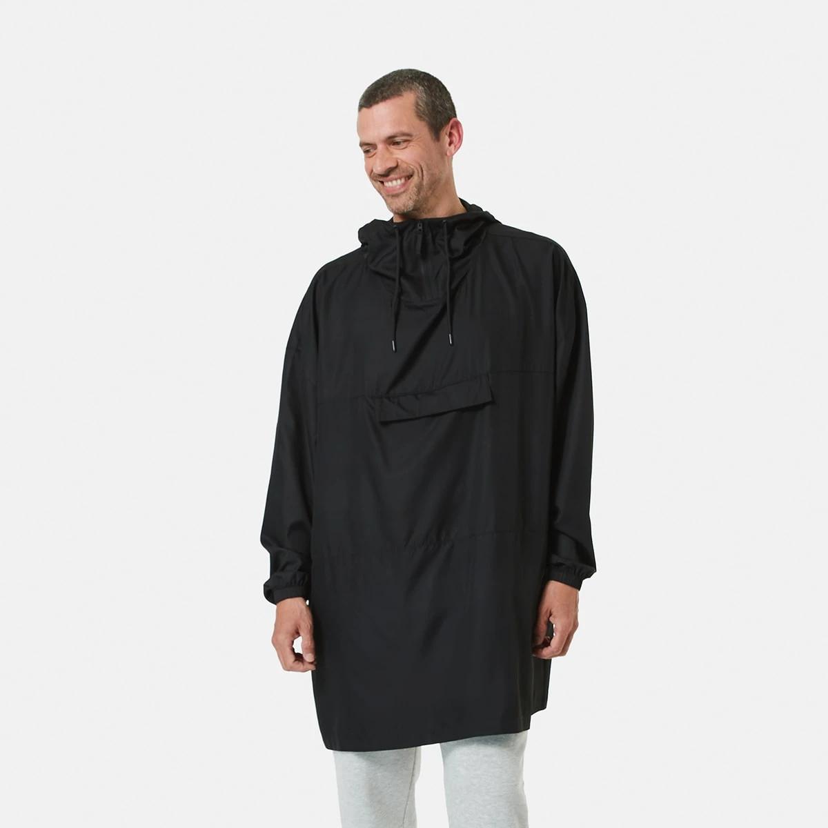 2 Active Mens Packable Poncho BLACK, 2 of 8