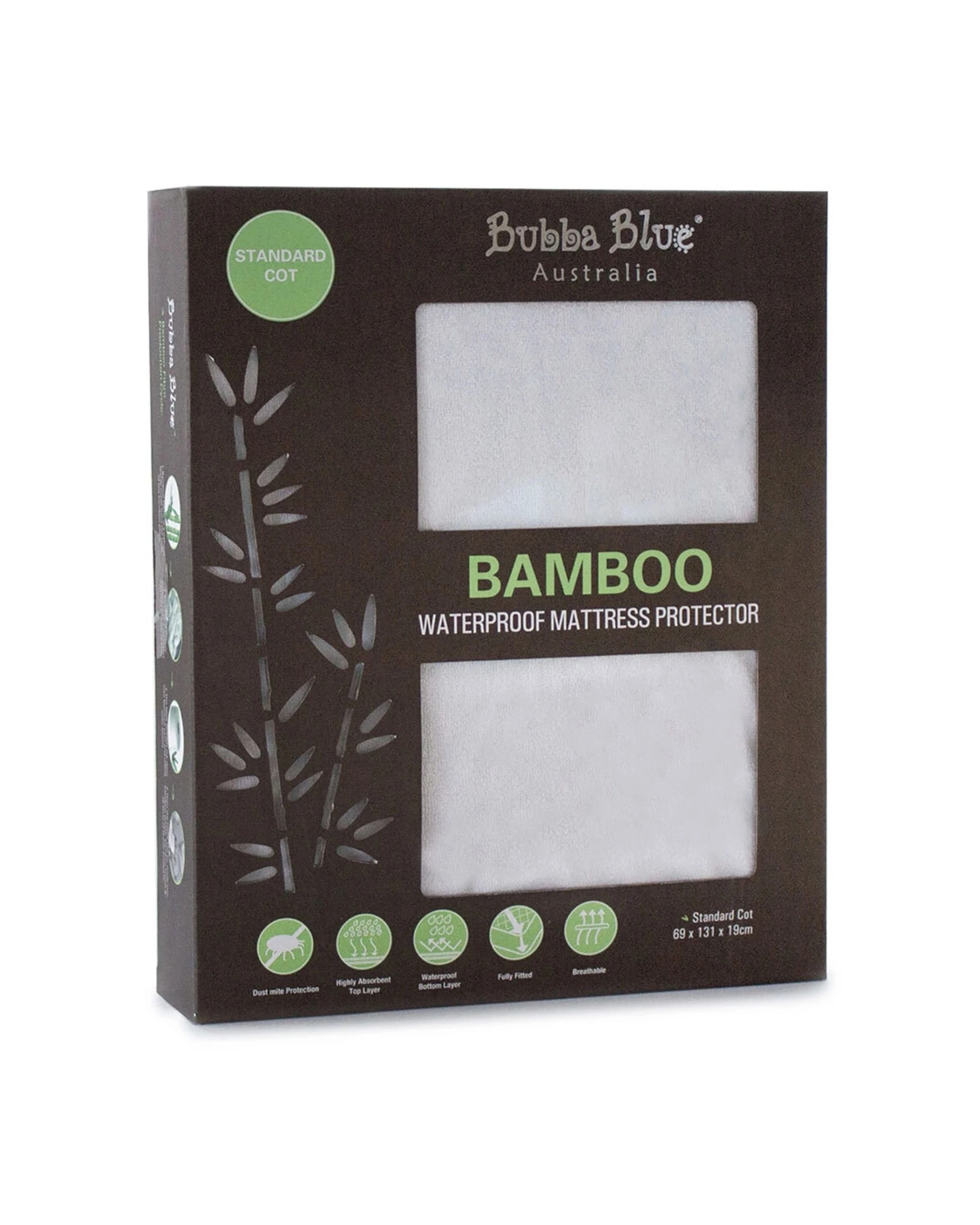 1 Bubba Baby Mattress Protector Waterproof Fitted Cover Standard Cot
 - White, 1 of 3