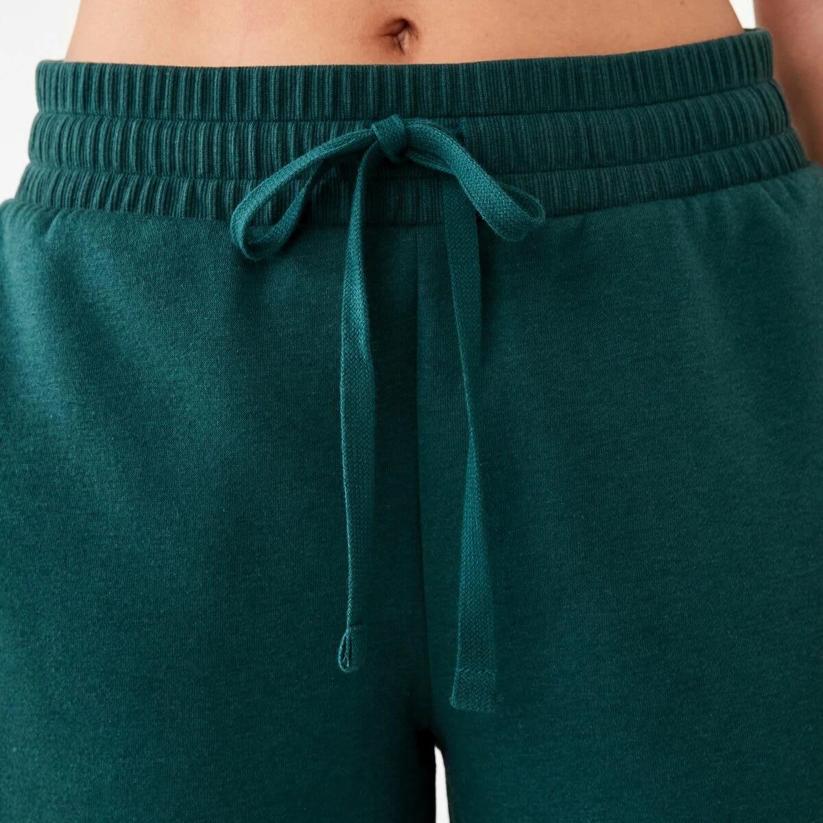 4 Active Womens Fleece Shorts Grn Yucca, 4 of 6