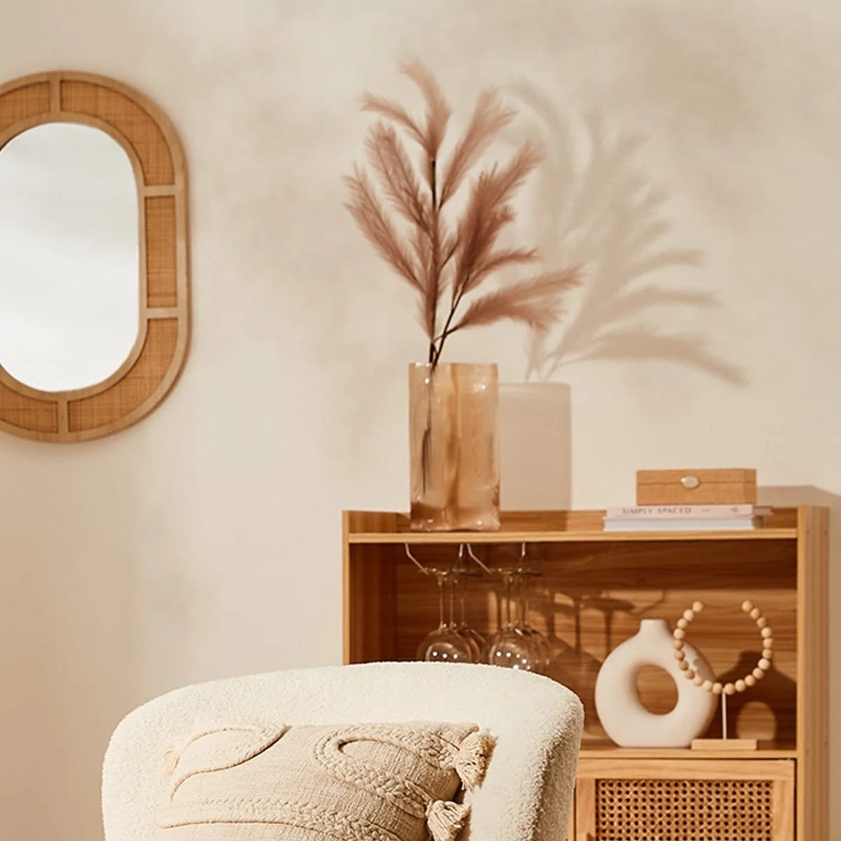 4 Artificial Pampas Grass Natural, 4 of 4