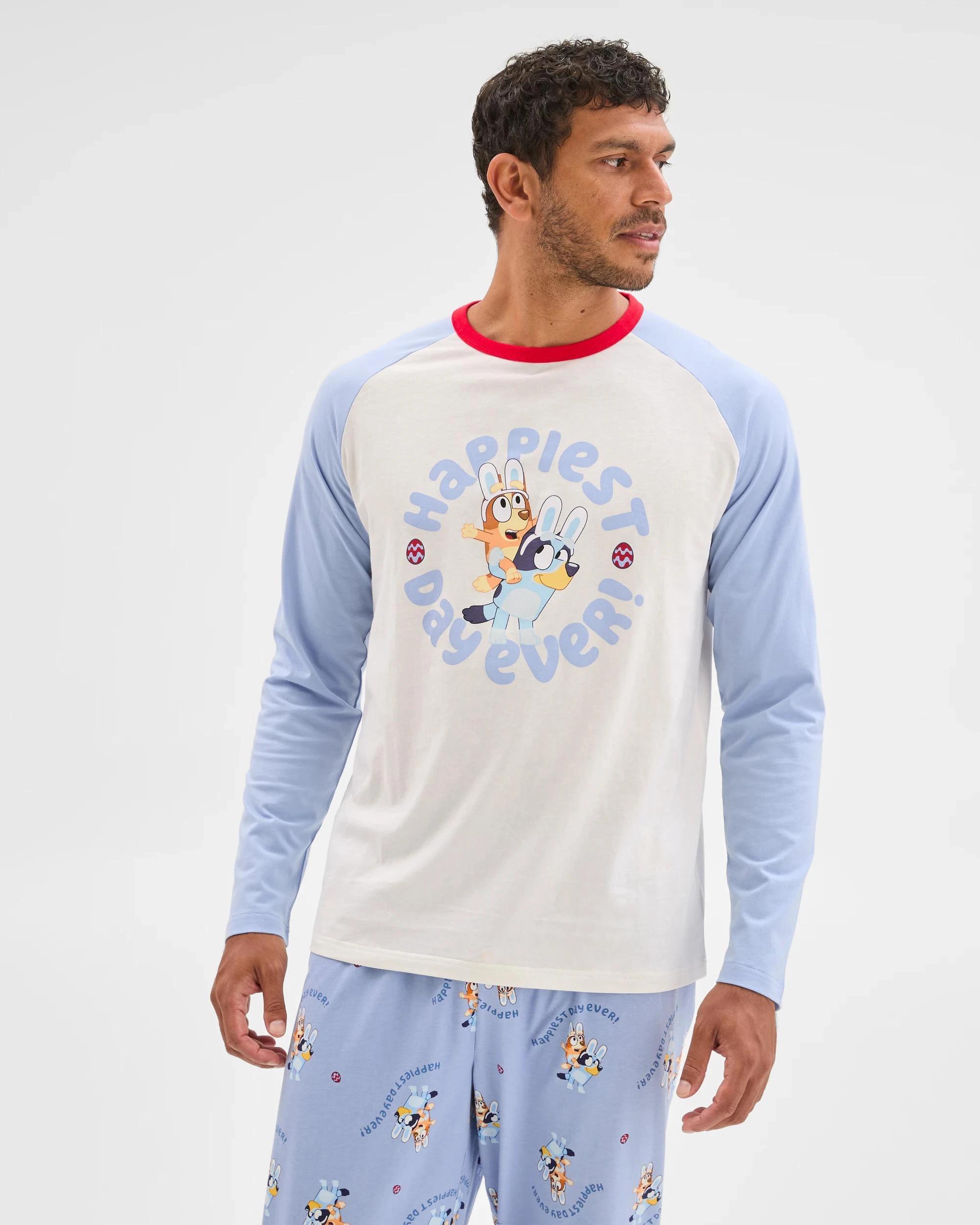 2 Family Matching Australian Cotton Easter Mens Pyjama Set - Bluey BLUEY, 2 of 8