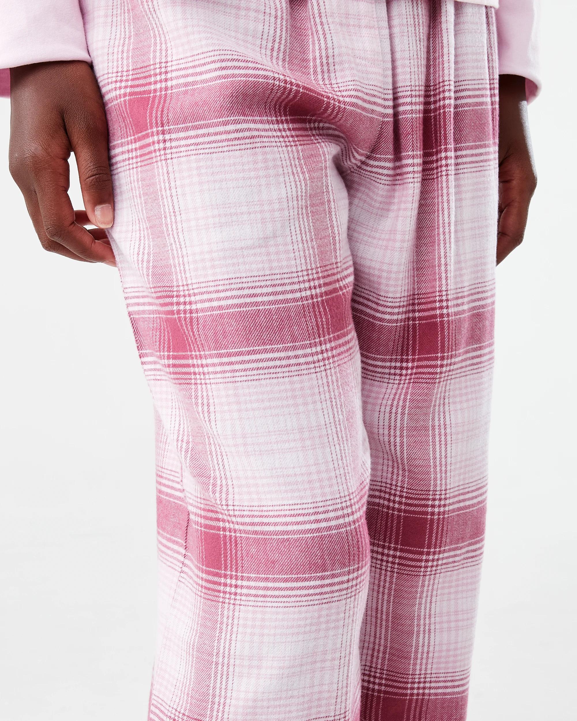 6 Knit Woven Pyjama Set Pnk Rbn, 6 of 8