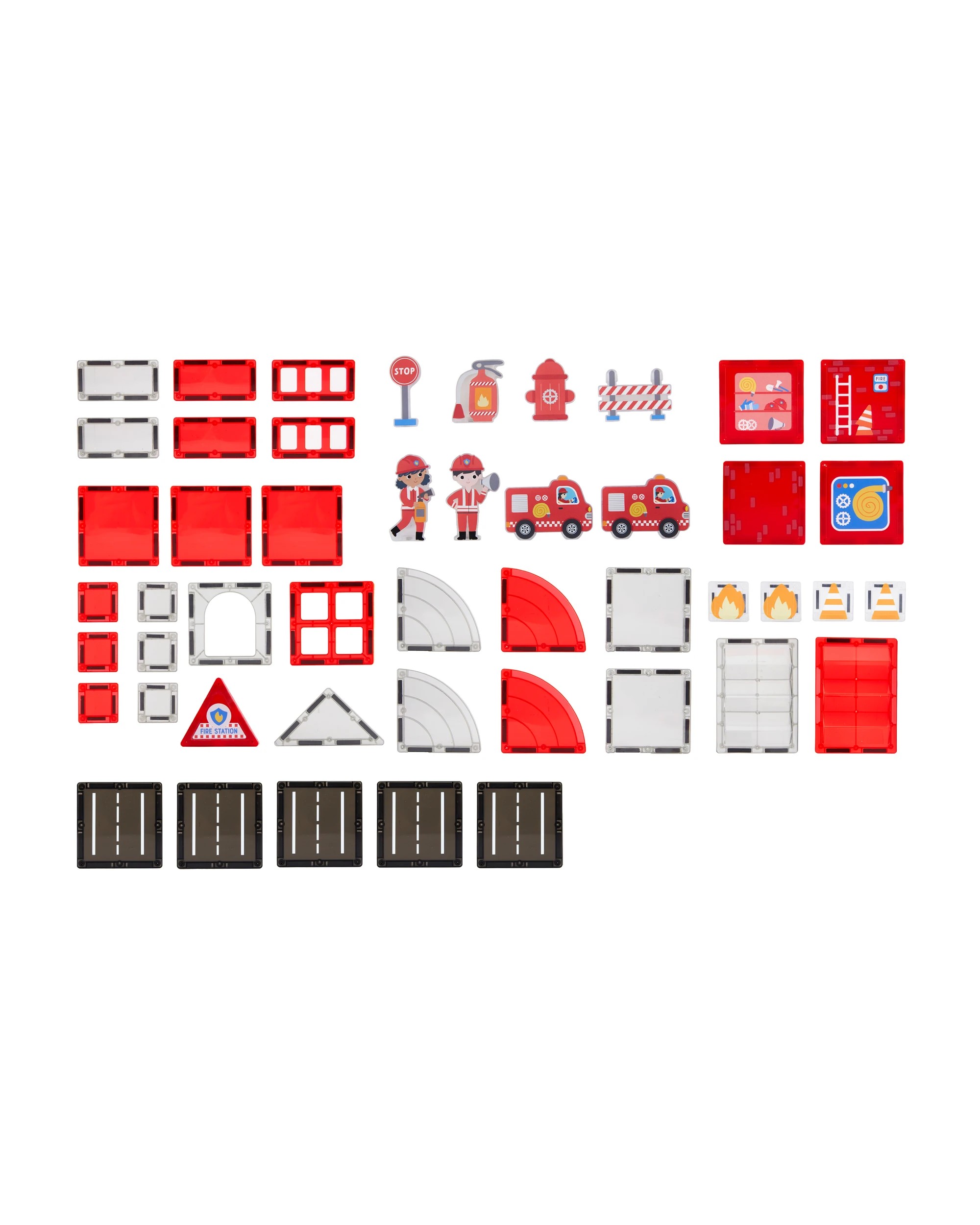 5 48 Pieces Magnetic Fire Playset, 5 of 7