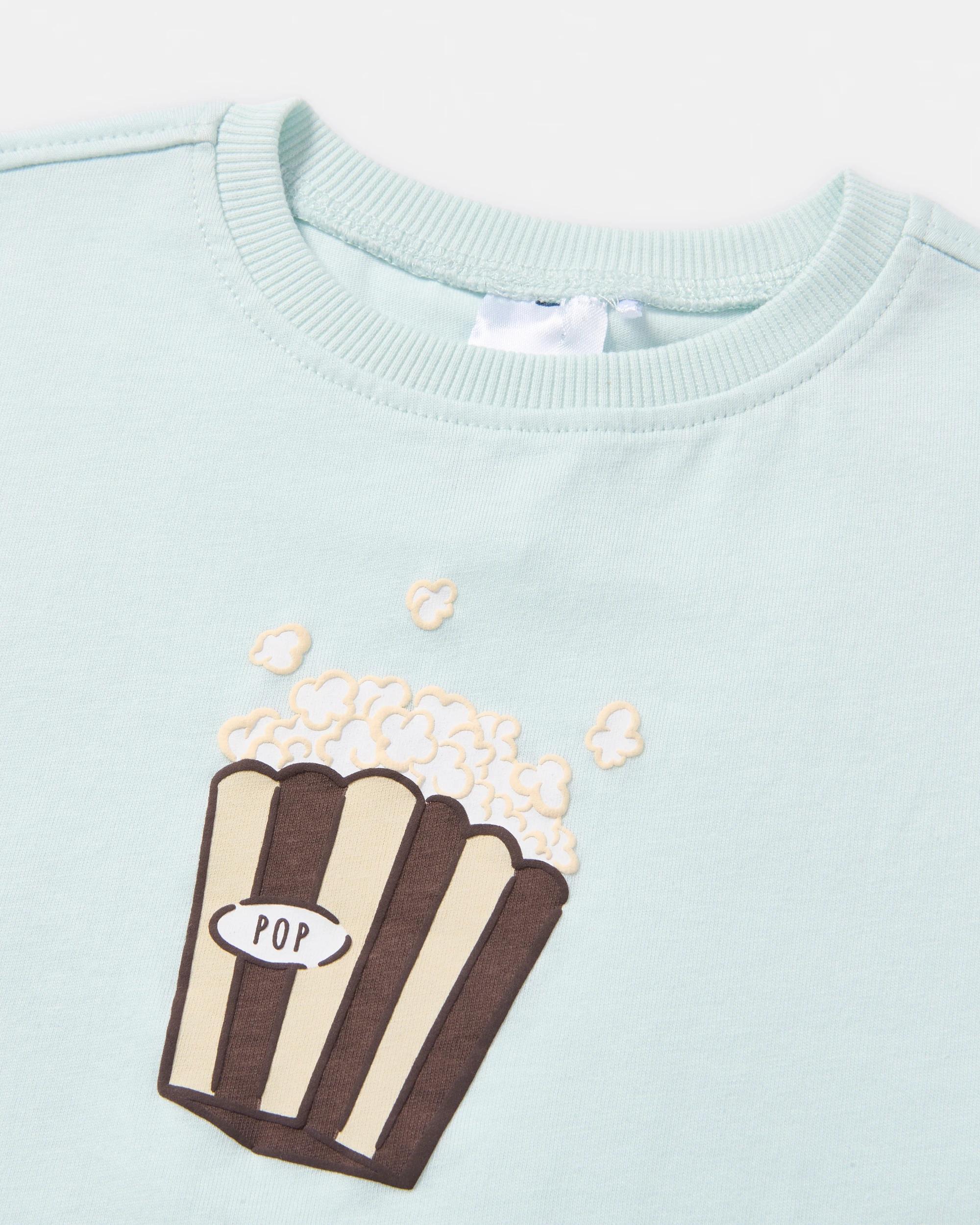 8 3 Pack Short Sleeve Print T-shirt Grn Popcrn, 8 of 8