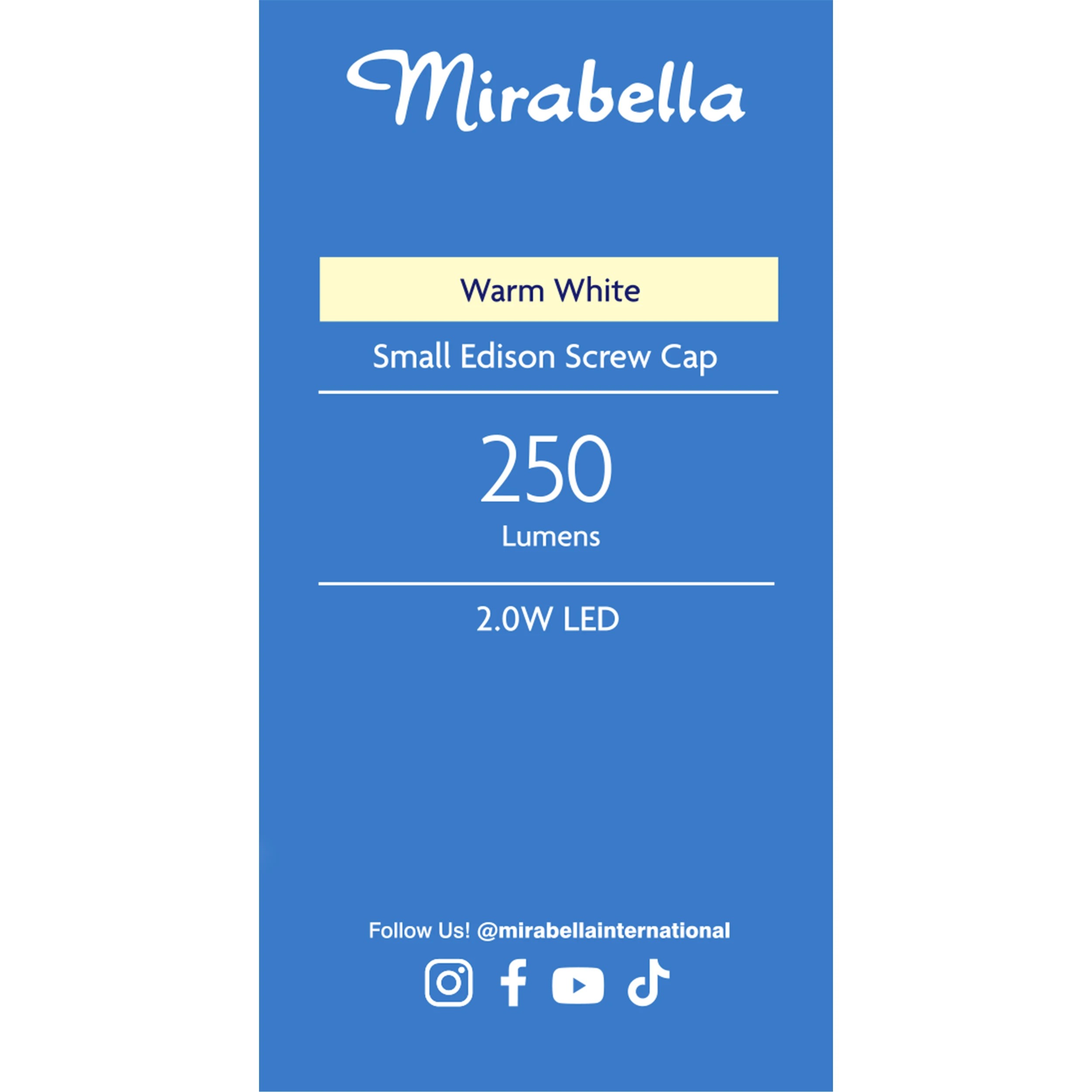 4 Mirabella 2W LED Filament Warm White Round Globe Bullb, 4 of 6