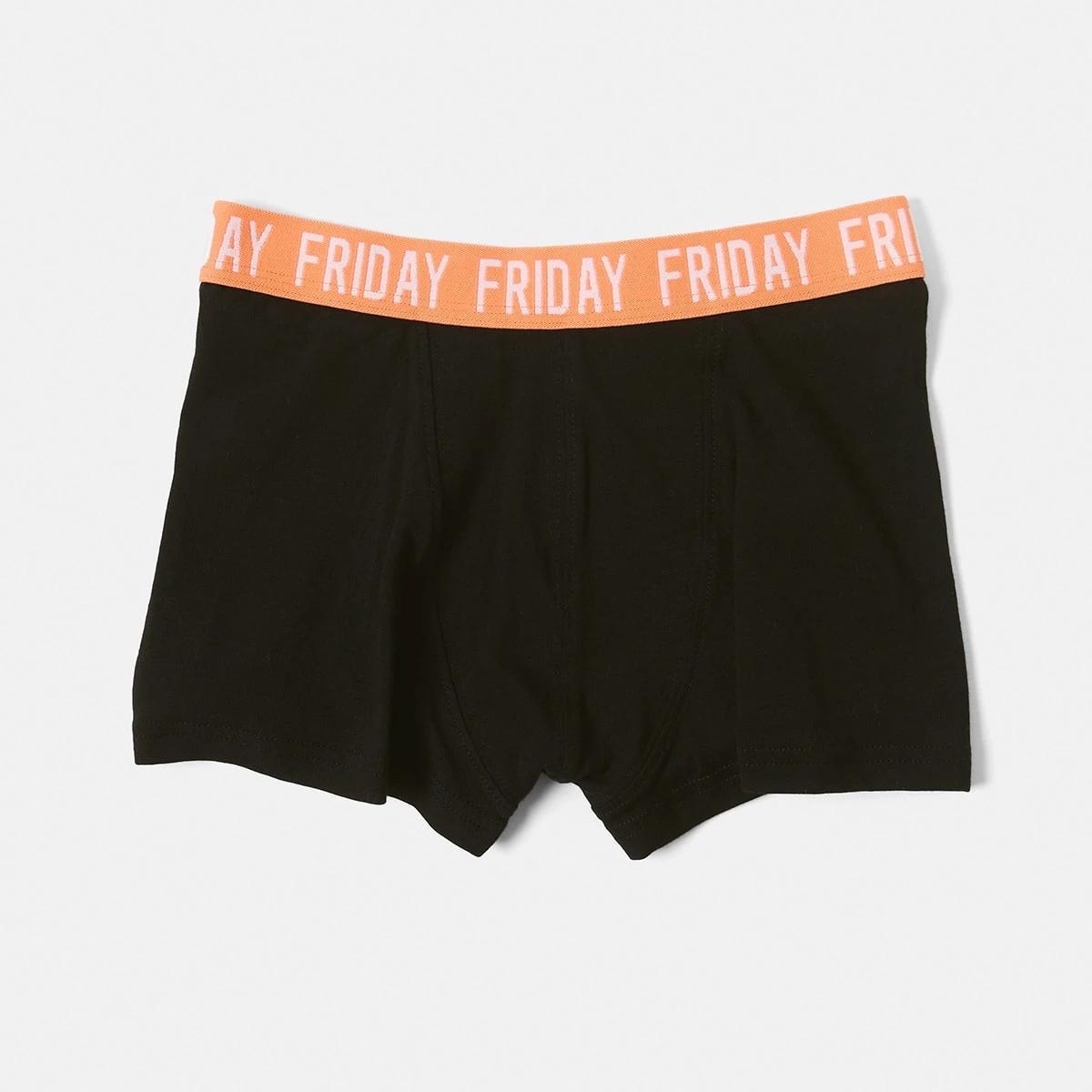 6 7 Pack Attached Elastic Trunks BLACK WEEKDAYS, 6 of 10