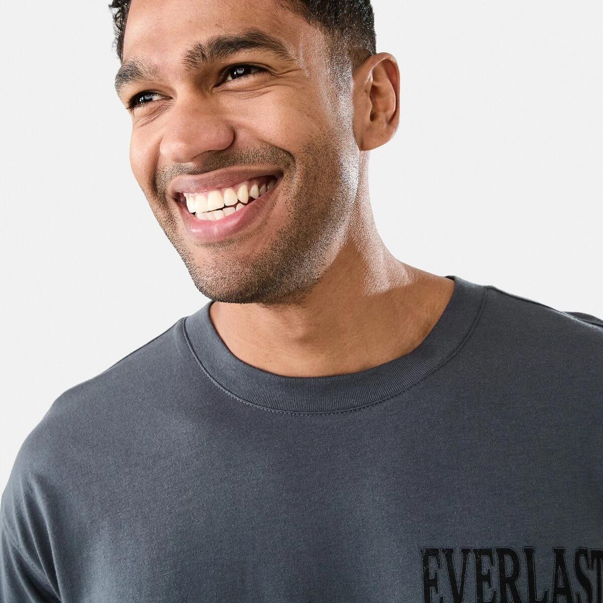 4 Everlast Mens Crew Neck T-shirt Charcoal, 4 of 8