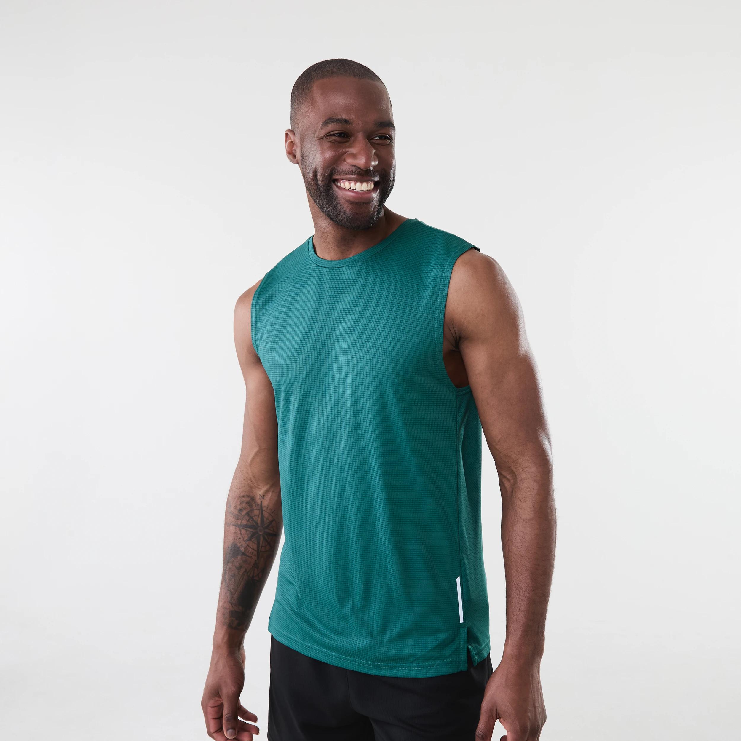 2 Active Mens Performance Muscle MISTY GREEN, 2 of 7