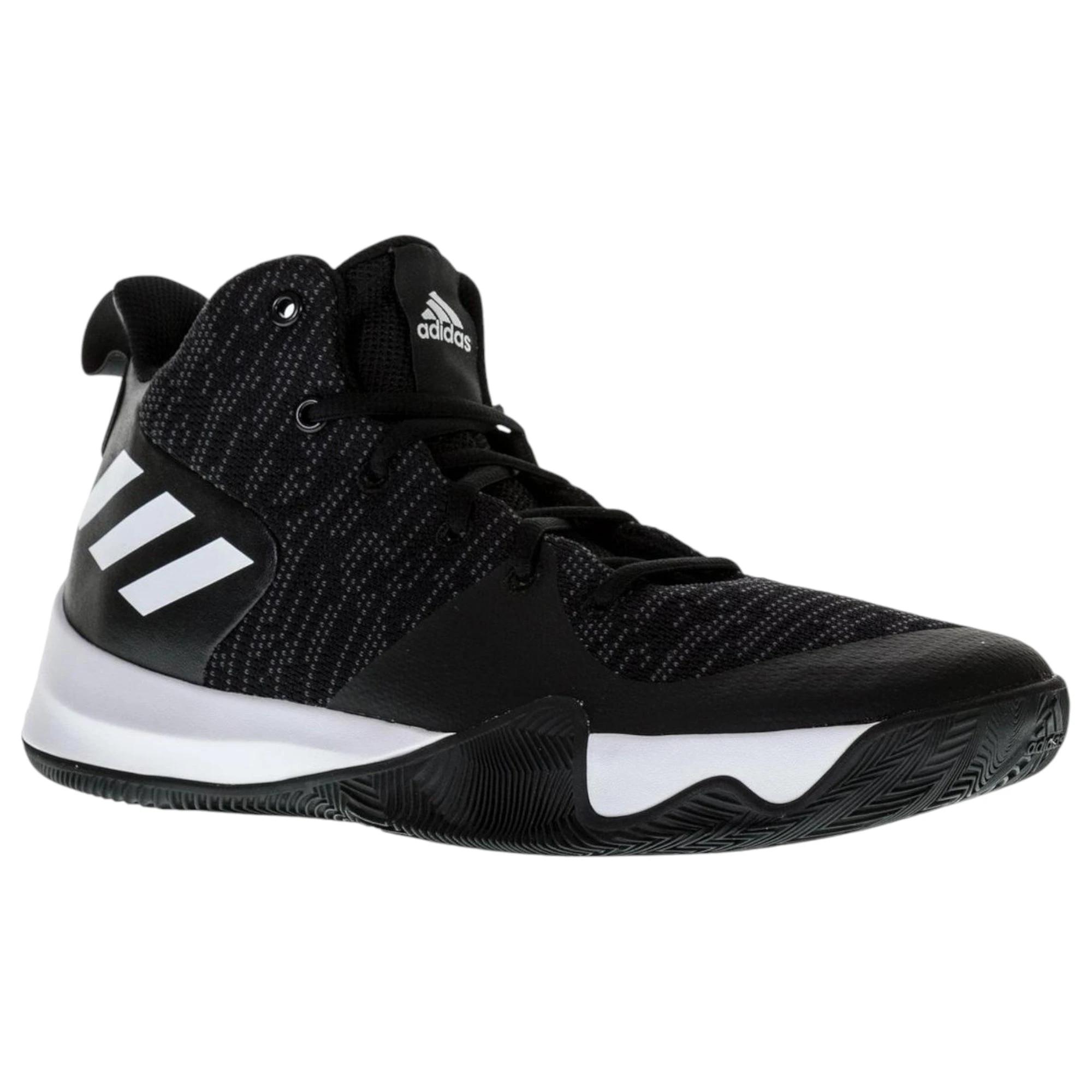 3 Adidas Mens Explosive Flash Black/ Carbon/ White Basketball Shoes BLACK/CARBON/WHITE, 3 of 8