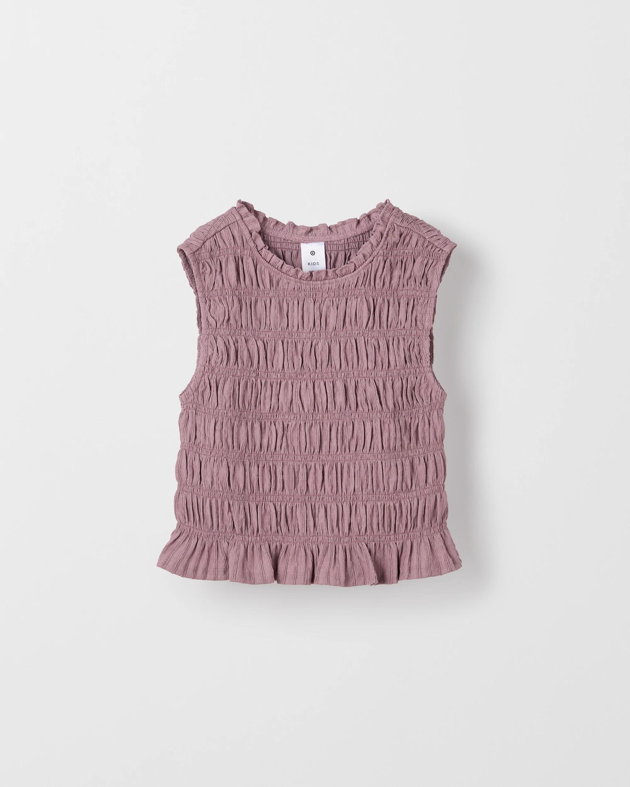 6 Target Kids Textured Knit Tank Top PURPLE, 6 of 7