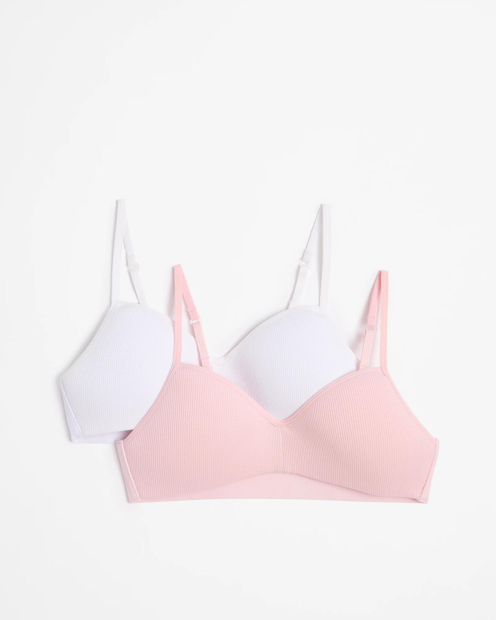 1 Moulded Crop Tops  2 Pack - Maxx PINK + WHITE, 1 of 1