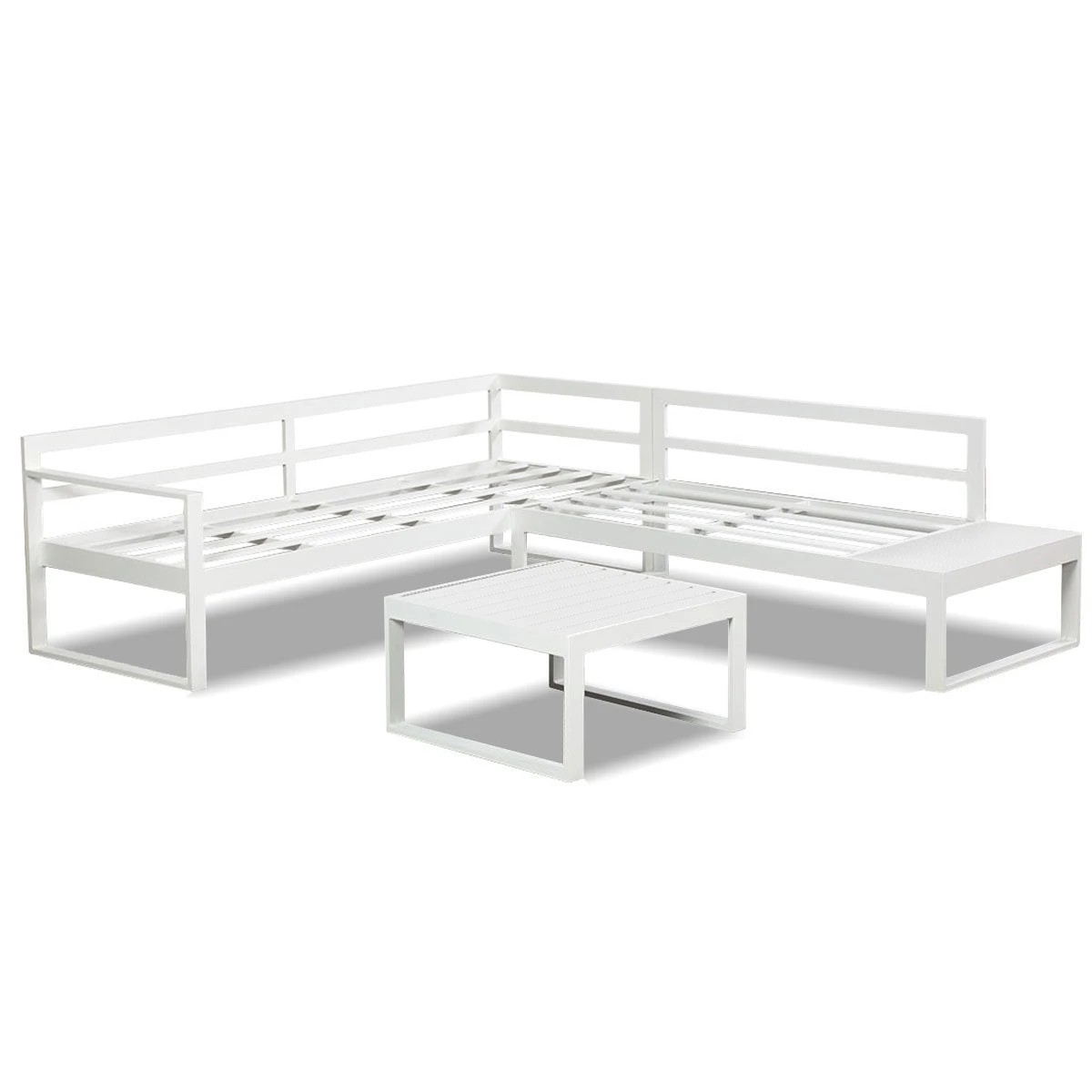 8 Moda Living Milano Aluminium Outdoor Sofa Lounge Set - White, 8 of 9