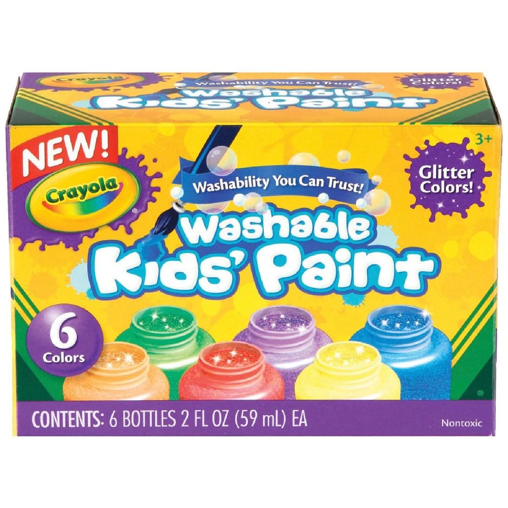 1 Crayola Washable Glitter Paints 6 Pack, 1 of 3