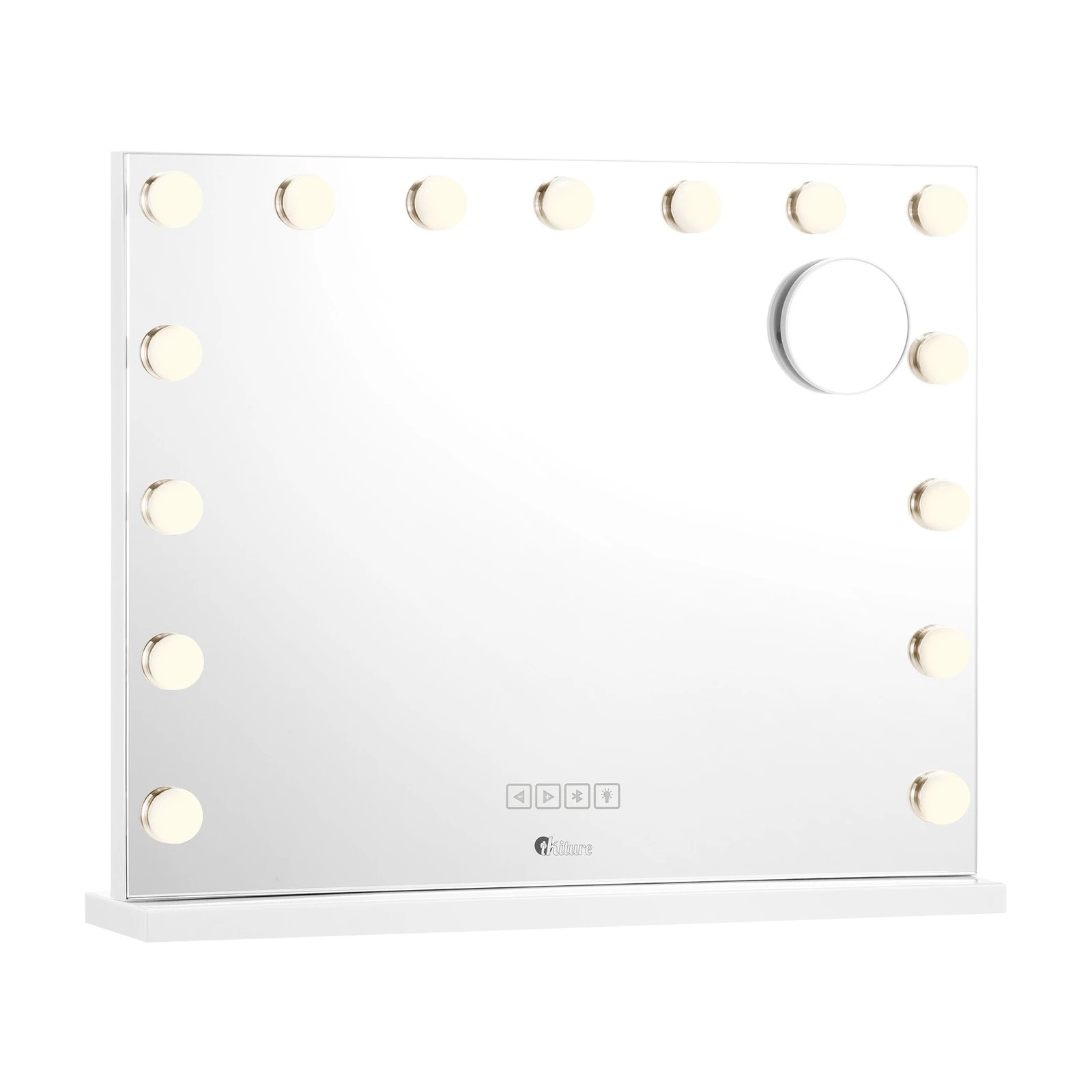5 Oikiture Bluetooth Hollywood Makeup Mirror Led Light 60x52cm Vanity Mirrors
 - White, 5 of 7