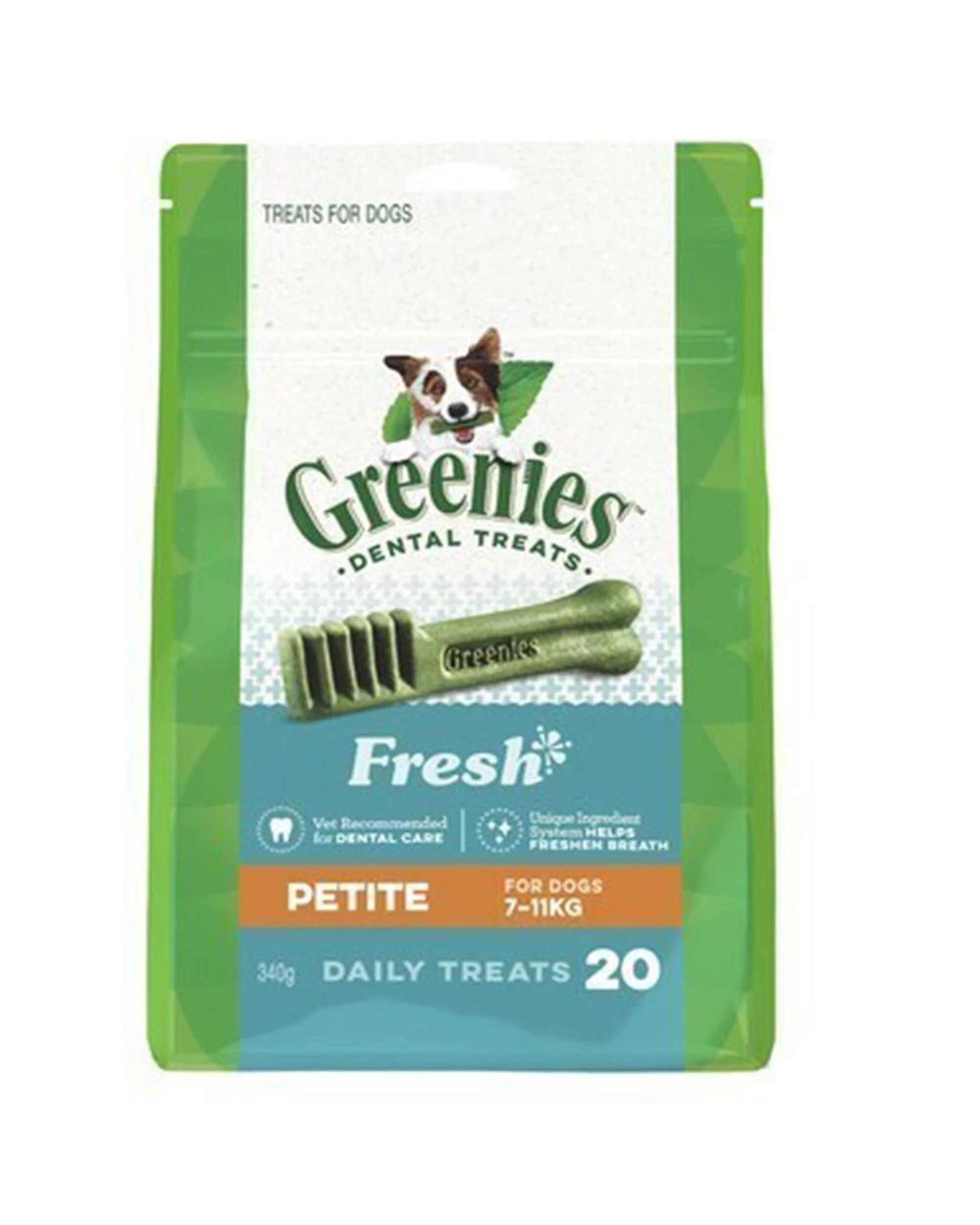 1 Greenies Fresh Mint Petite Dogs Dental Treats 7-11kg 340g, 1 of 1
