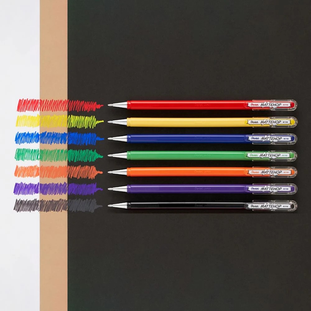 2 Pentel Mattehop Gel Pen Original 7 Pack, 2 of 7