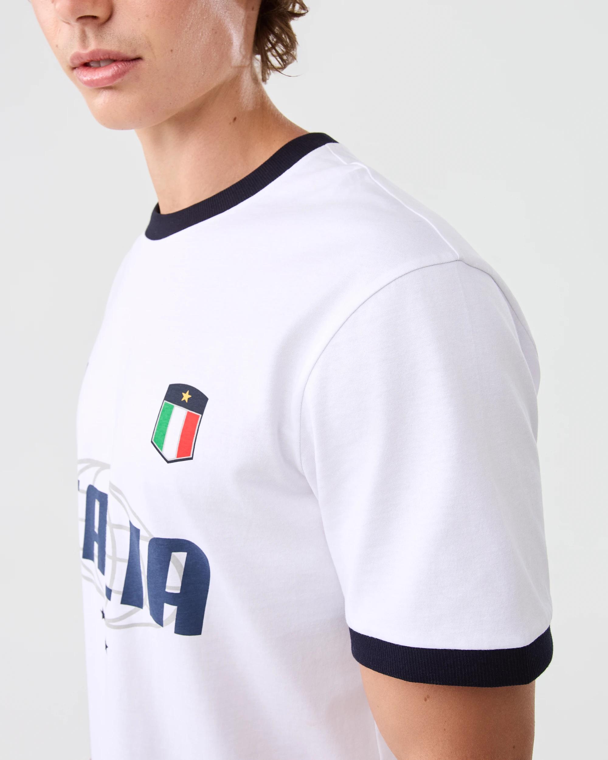 7 Ringer Print T-shirt Wht Italia, 7 of 10