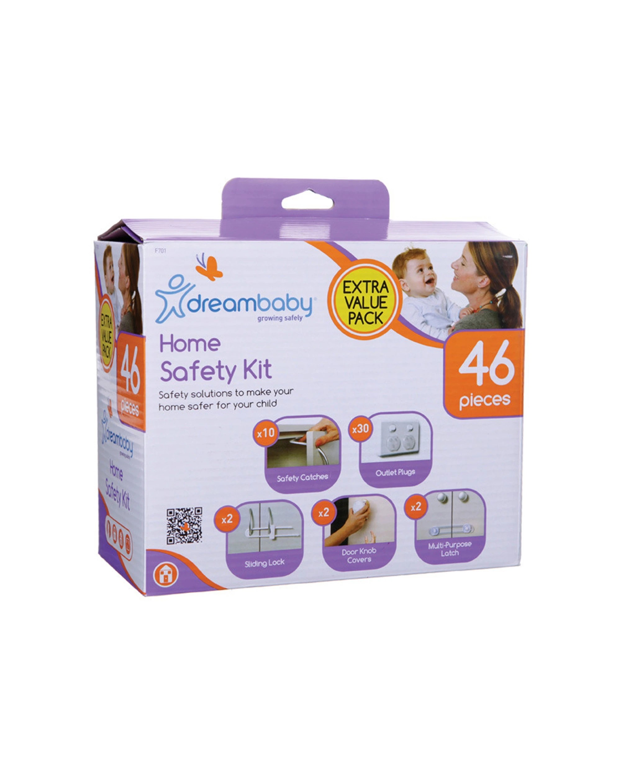 3 Dreambaby 46pc Baby Proof Home Safety Kit Safety Catches Outlet Plugs Latches
 - White, 3 of 3