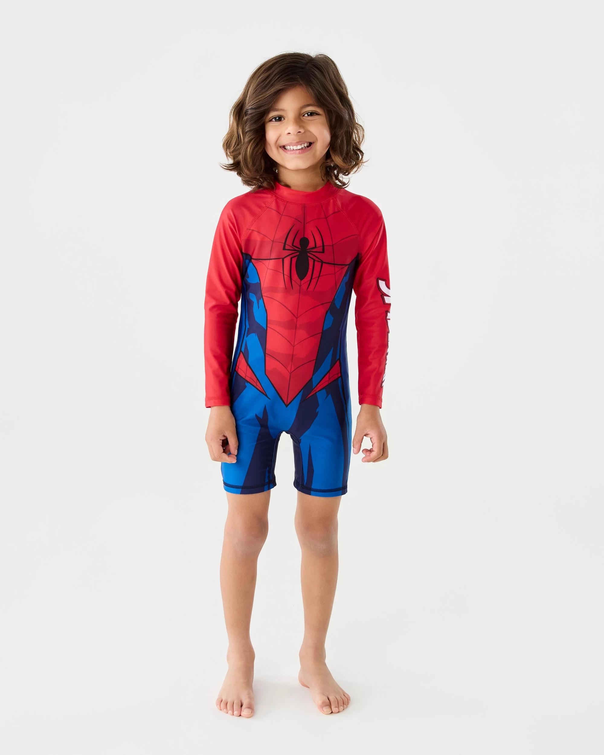 8 Spider-Man License Long Sleeve Swimsuit Spiderman, 8 of 9