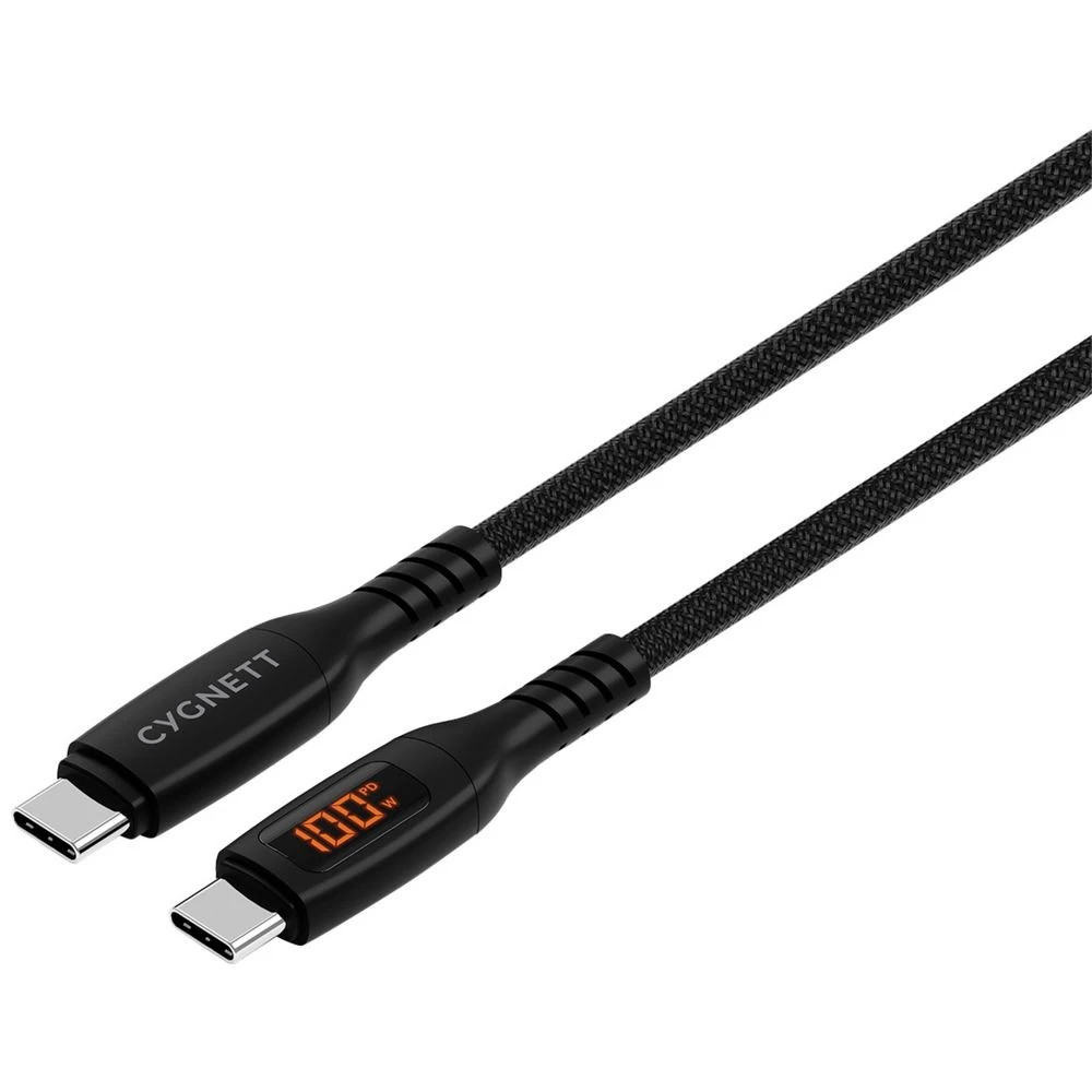 1 Cygnett USB-C Intelli-Cable 2.0 with LED Display 50cm Black​, 1 of 4
