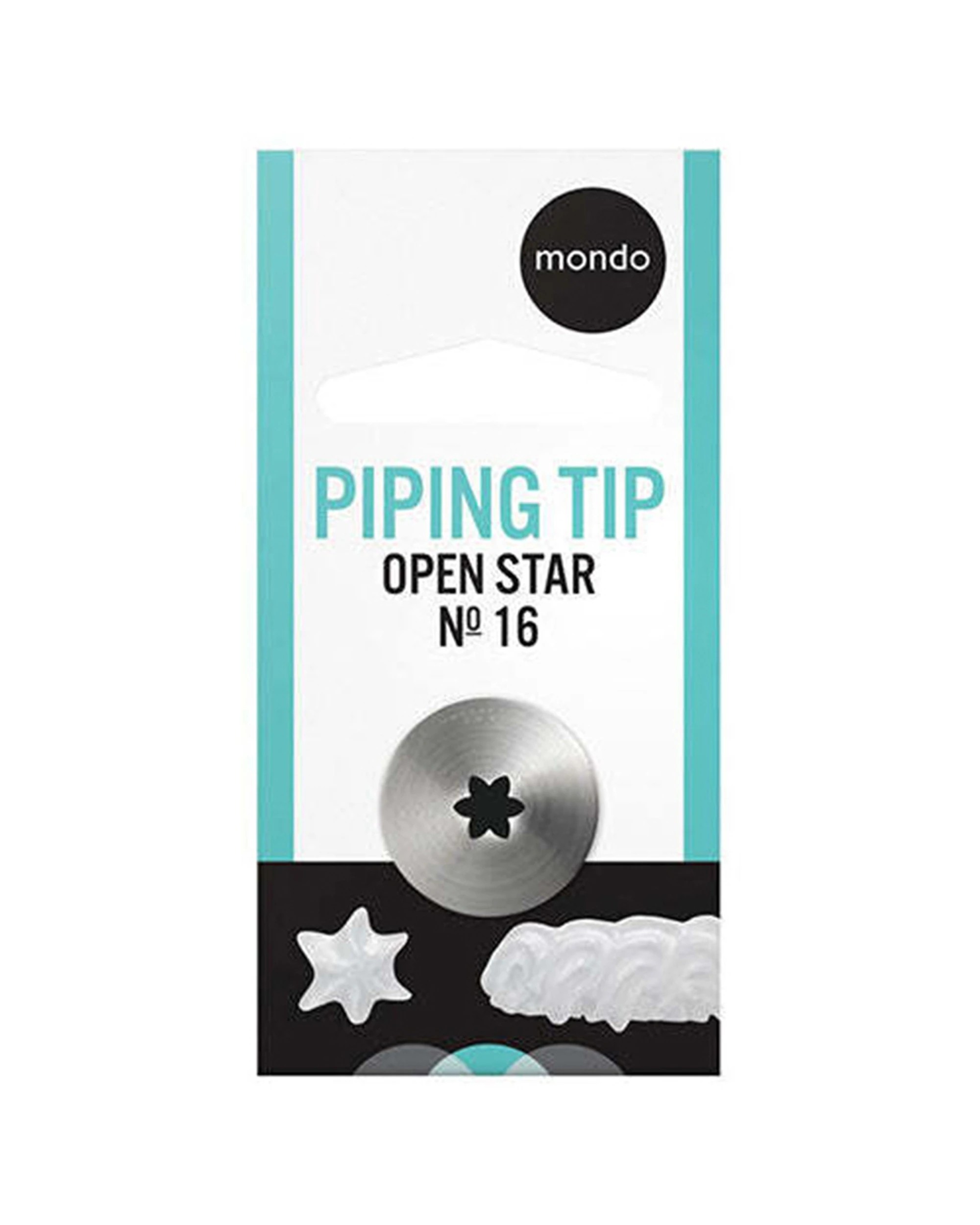 2 Mondo 4PK 16 Star Piping Tip Stainless Steel Seamless Durable Construction Cake Decorating Tool - Silver, 2 of 3