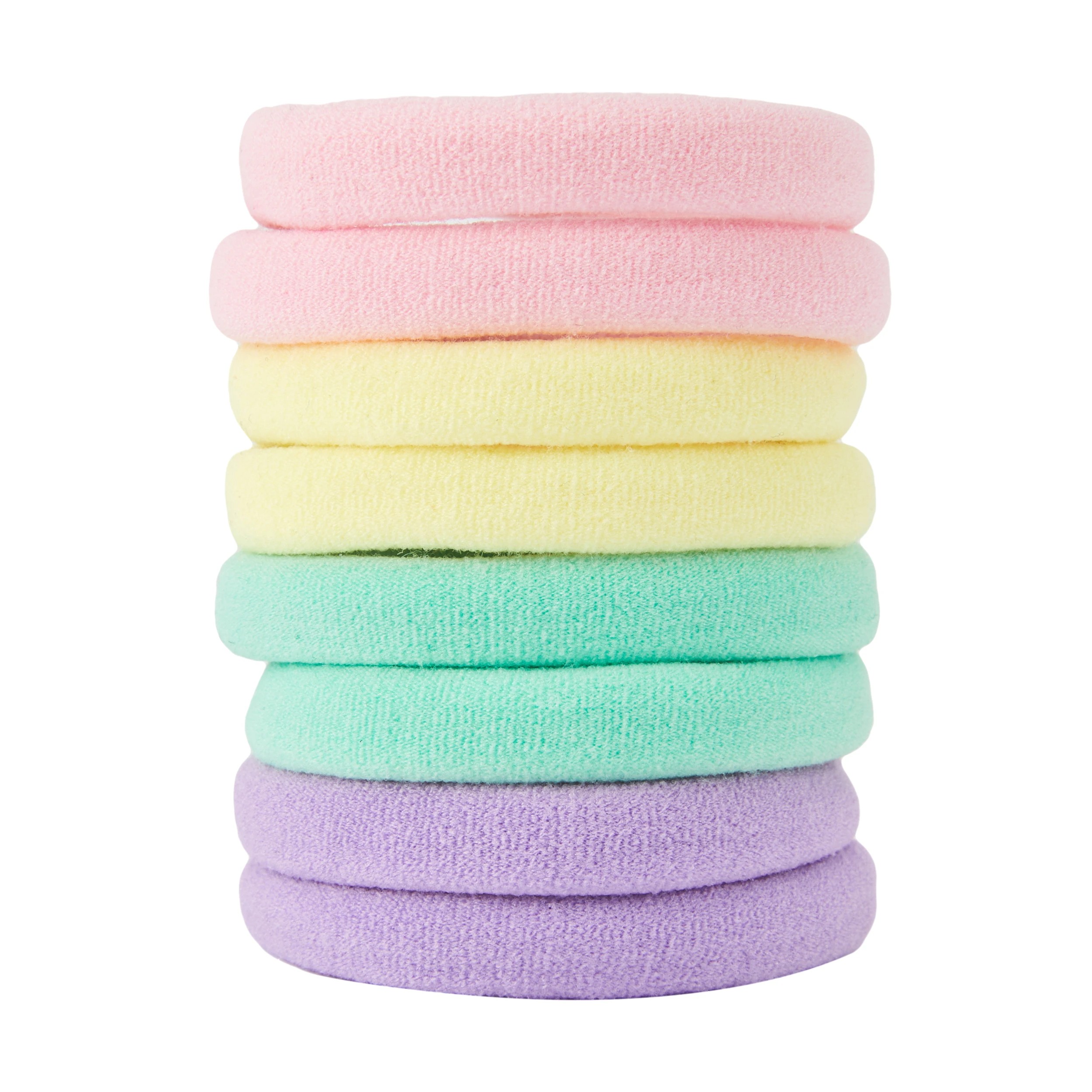 2 OXX Haircare 8 Piece Ponytailers - Purple, Pink, Yellow and Green, 2 of 4