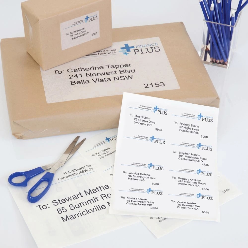 5 Avery 8UP Inkjet Shipping Labels Clear 25 Sheets, 5 of 5