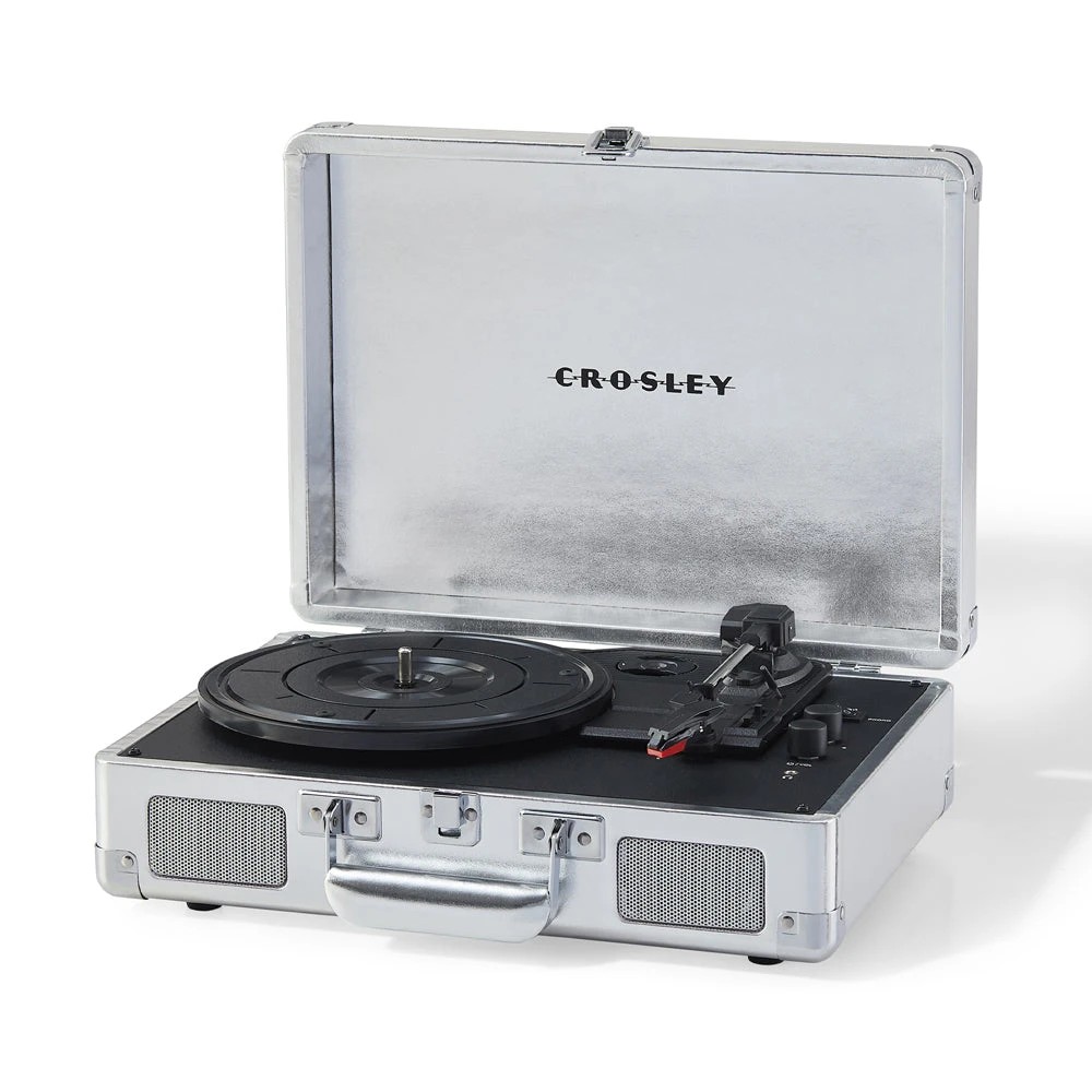 4 Crosley Cruiser Bluetooth Portable Turntable - Silver - Silver, 4 of 5