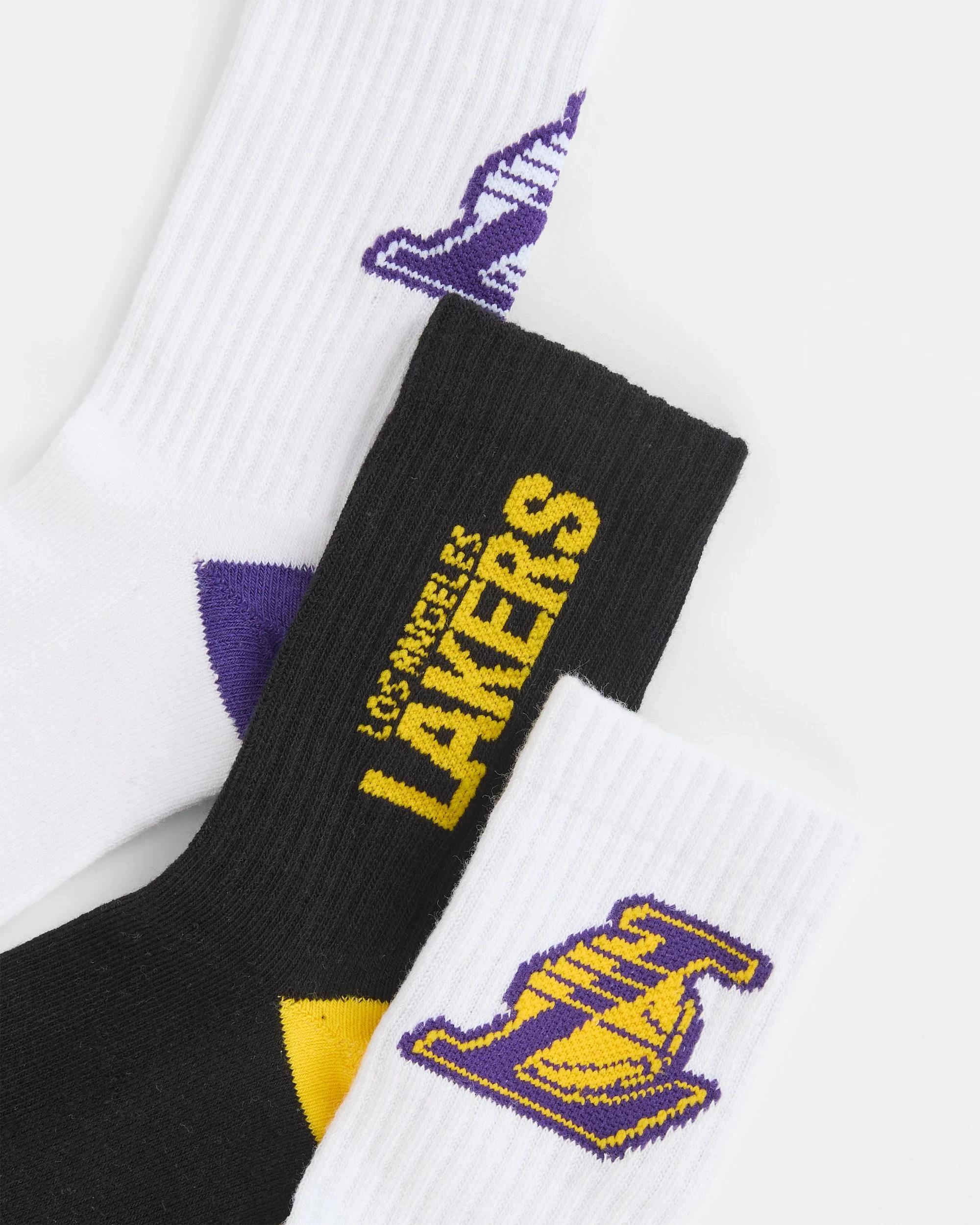 2 NBA 3 Pack Crew Socks LA LAKERS, 2 of 3