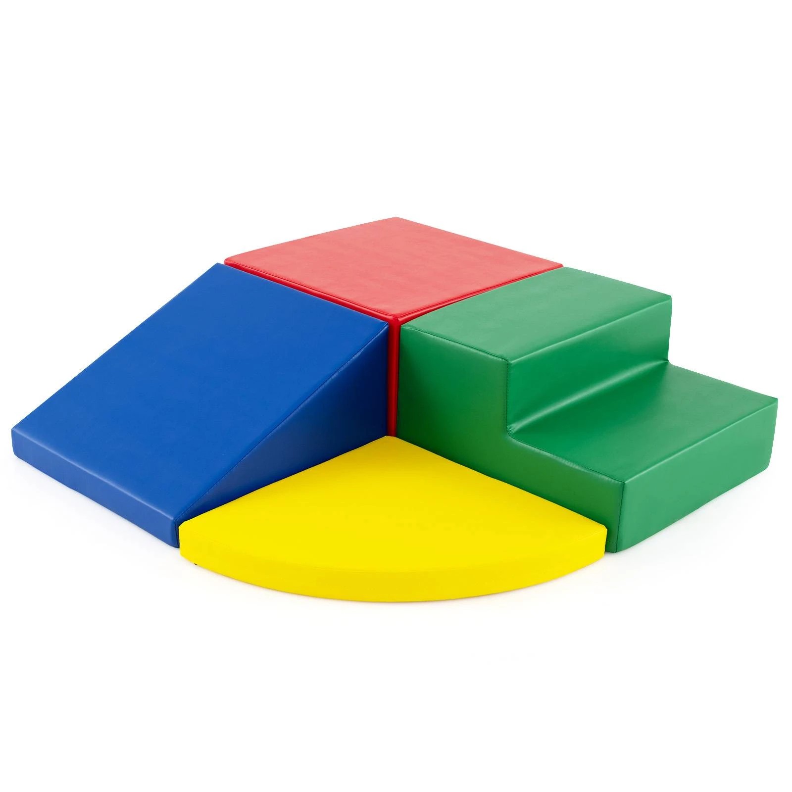 1 Costway Large Soft Blocks Climber & Crawl Foam Playset 4PCS - Multi, 1 of 1