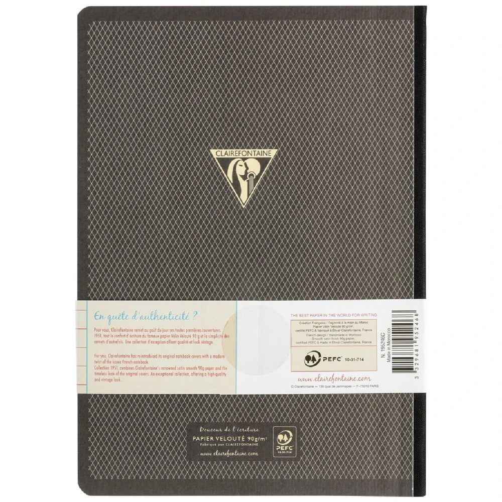 2 Clairefontaine 1951 A5 Notebook Ruled 192 Page Black, 2 of 2