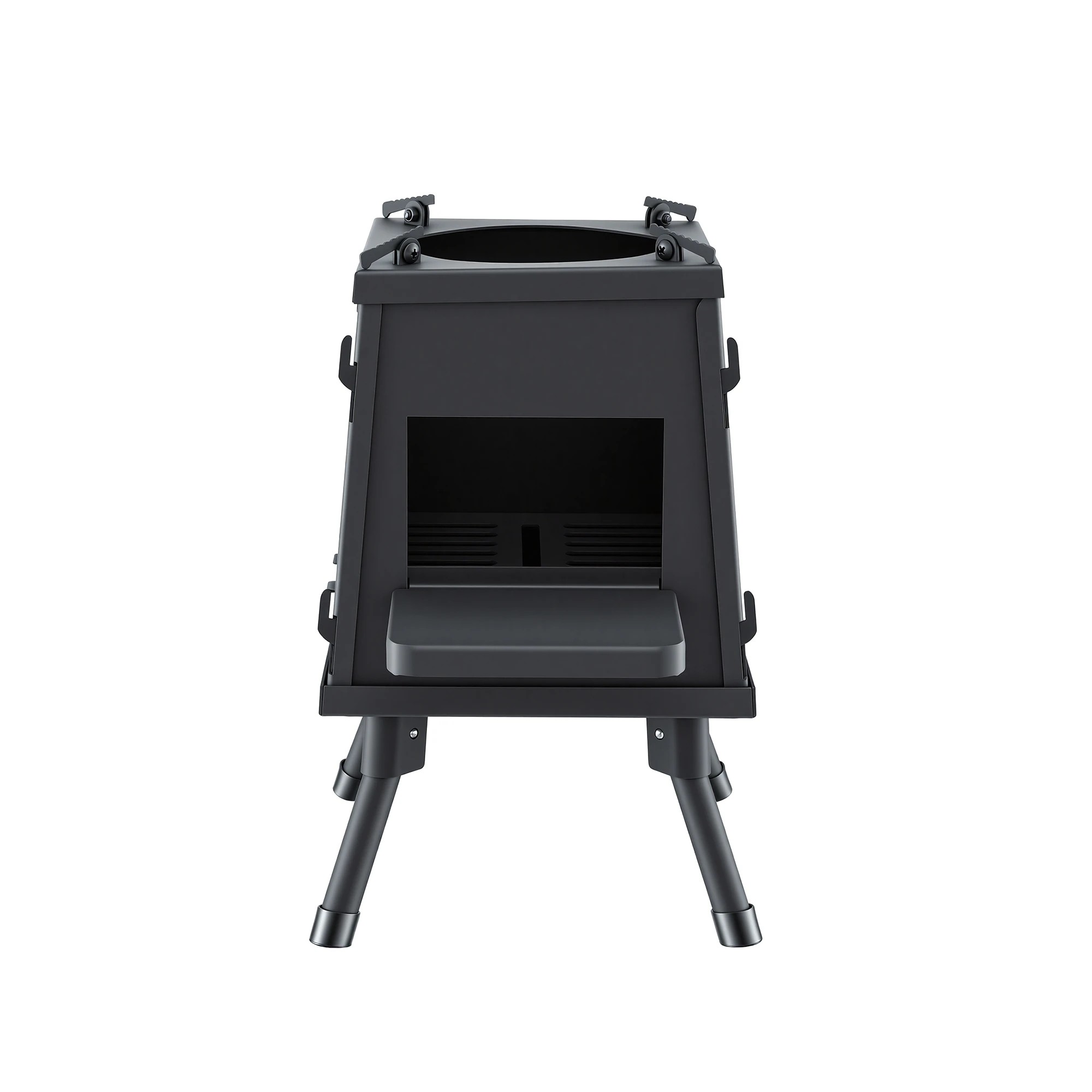 2 Grillz Fire Pit BBQ Portable Outdoor Fireplace Metal Camping Stove for Boiling Water, - Black, 2 of 2