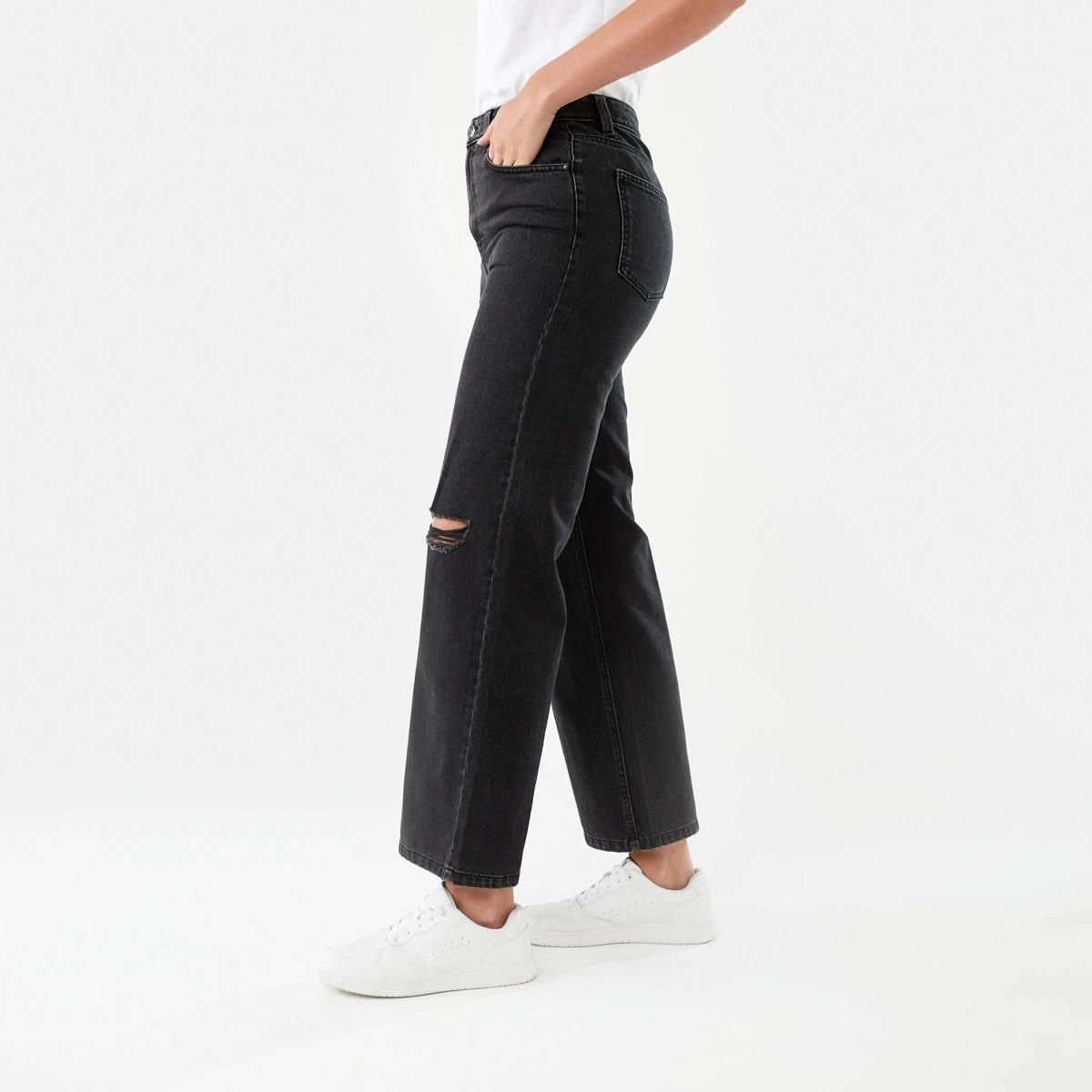 4 Distressed Straight Jeans Black Wash, 4 of 8