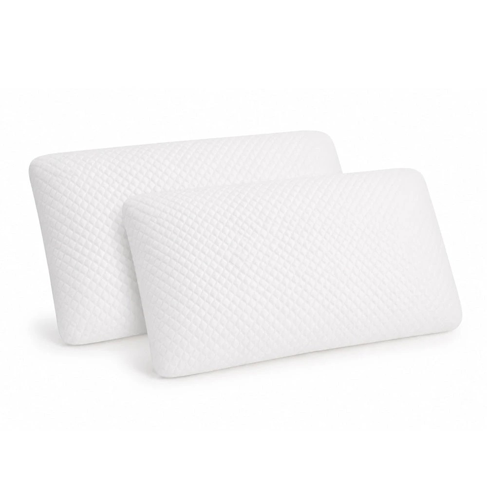 1 Zzz Atelier 2 Pack 100% Natural Latex Standard Pillow - Regular Support - White, 1 of 6