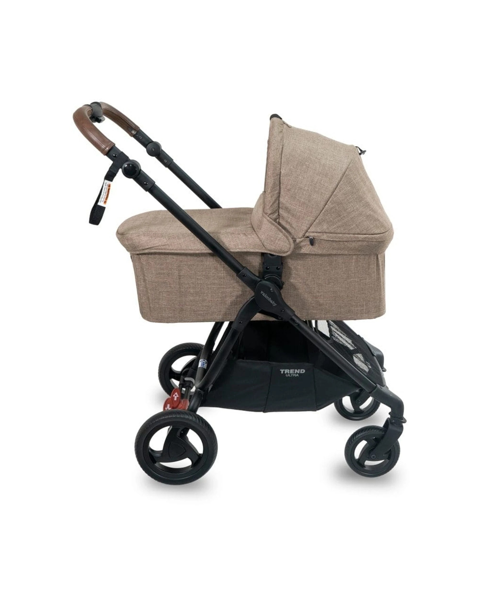 2 Valcobaby Trend 4 Ultra Pram Stroller Bassinet Adjustable Hood Security - Beige, 2 of 2
