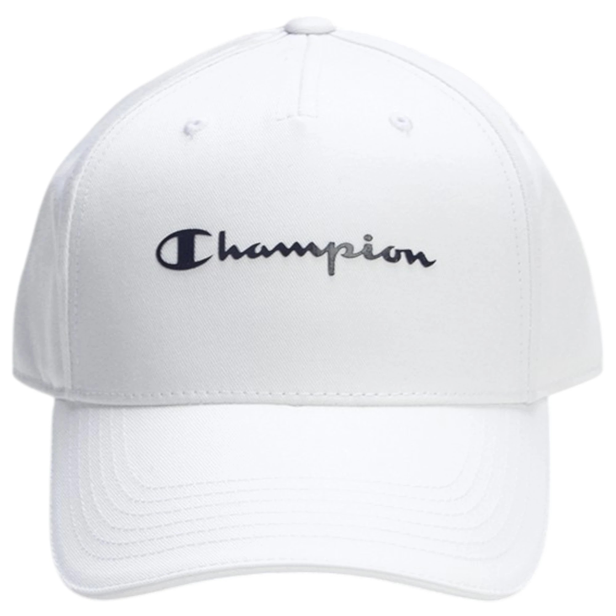 2 Champion Mens Baseball Cap Cotton White Hat - ONE SIZE - White, 2 of 5