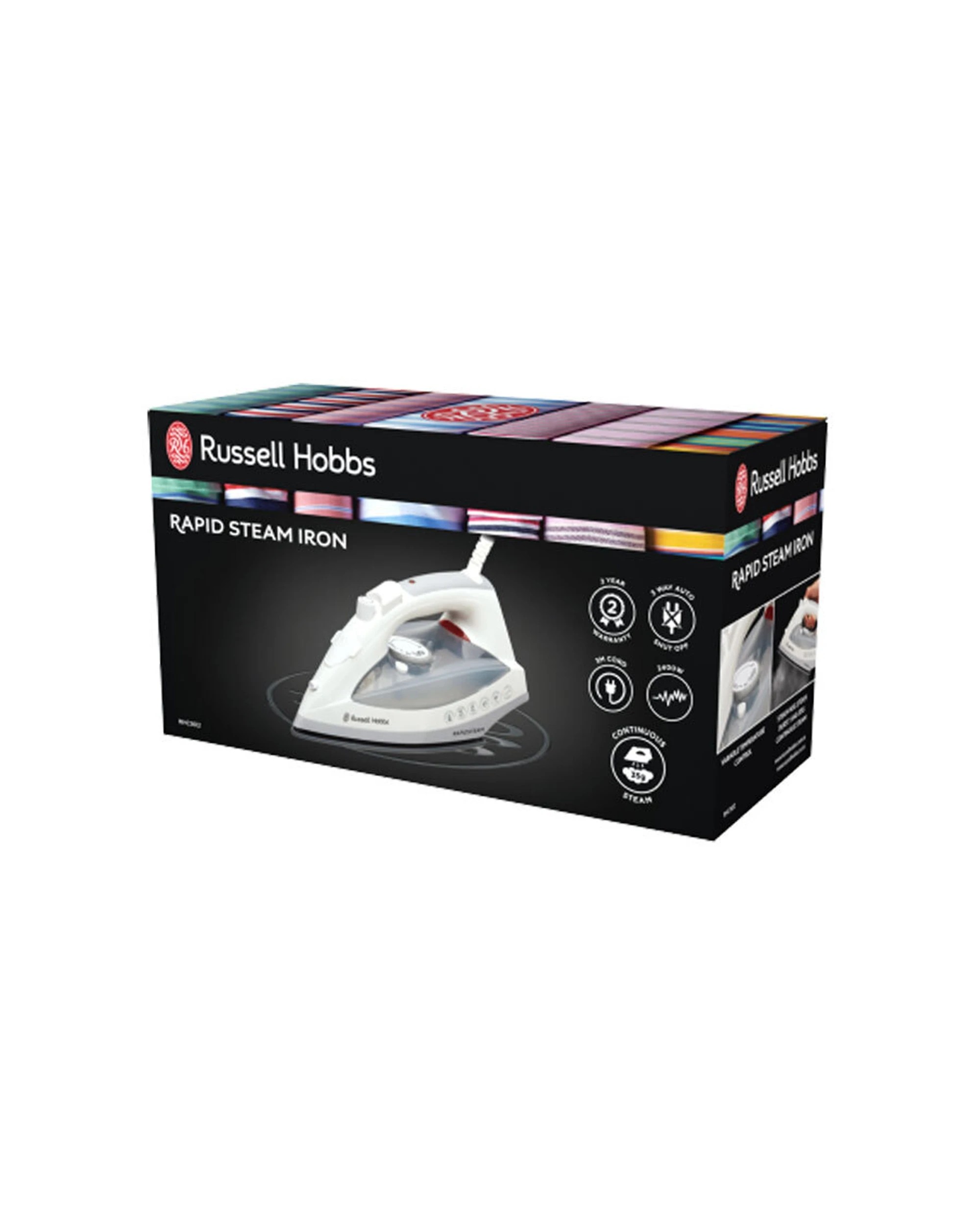 5 Russell Hobbs Rhc902 Clothing/garment Rapid Steam Shot Ironing Ceramic 2400w - White, 5 of 7