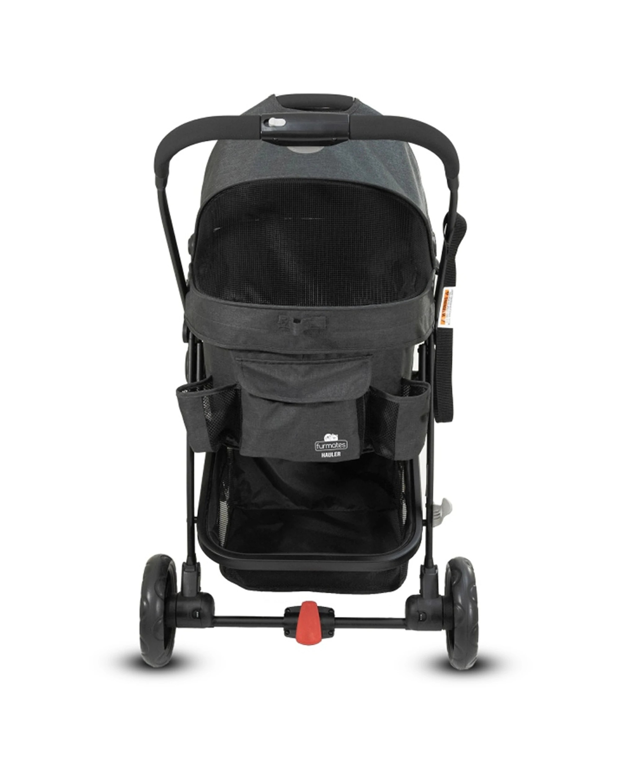 6 Furmates Hauler Pet Stroller Pram With Removable Carrier Mesh And Foldable 25kg - Grey, 6 of 8