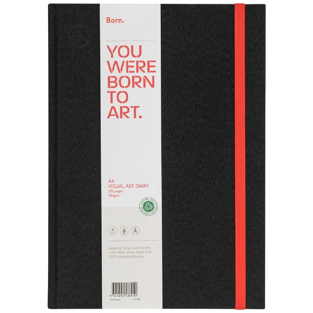 1 Born A4 Hardbound Visual Art Diary 128 Pages 180gsm, 1 of 3