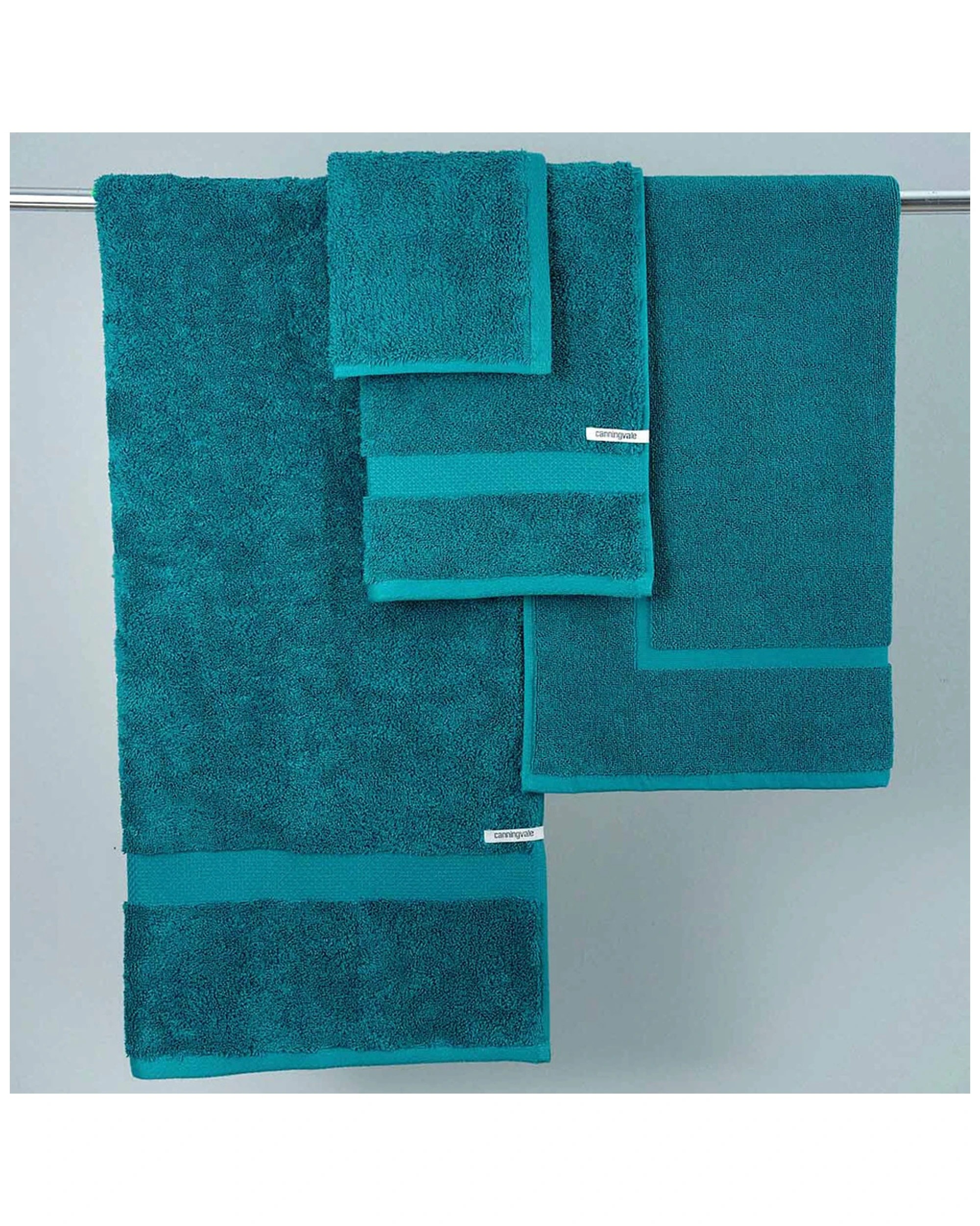 3 Canningvale 8pc Royal Splendour Bathroom Towel Set Oceano Teal Cotton Towels Set
 - Blue, 3 of 3