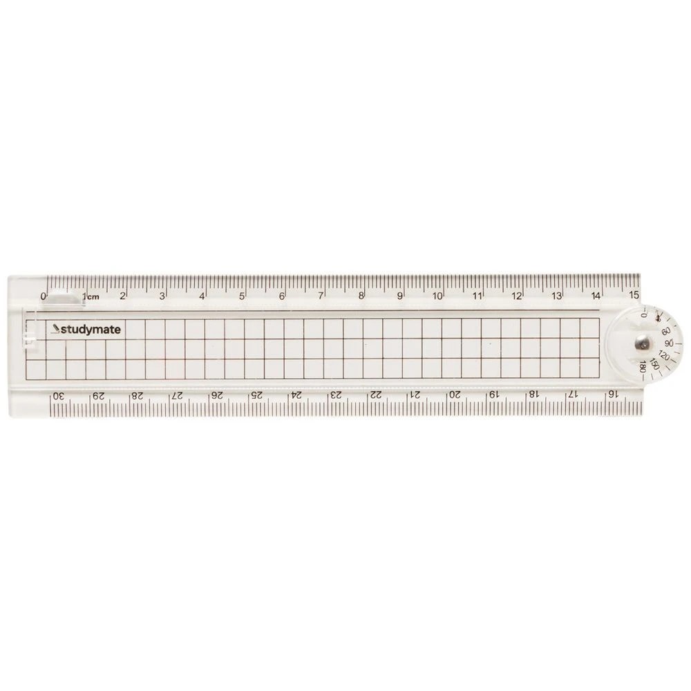 2 Studymate Foldable Ruler 30cm Clear, 2 of 5