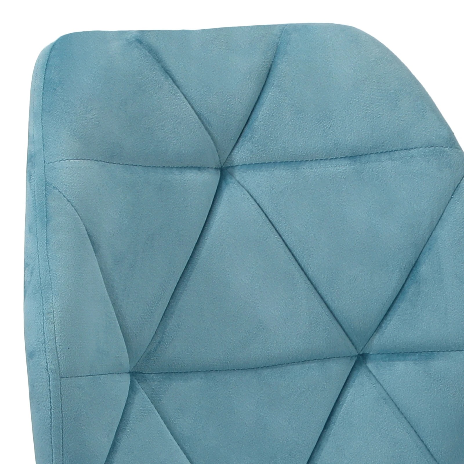 7 Oikiture Set of 4 Dining Chairs Kitchen Chair Padded Seat High Back Velvet - Blue, 7 of 7