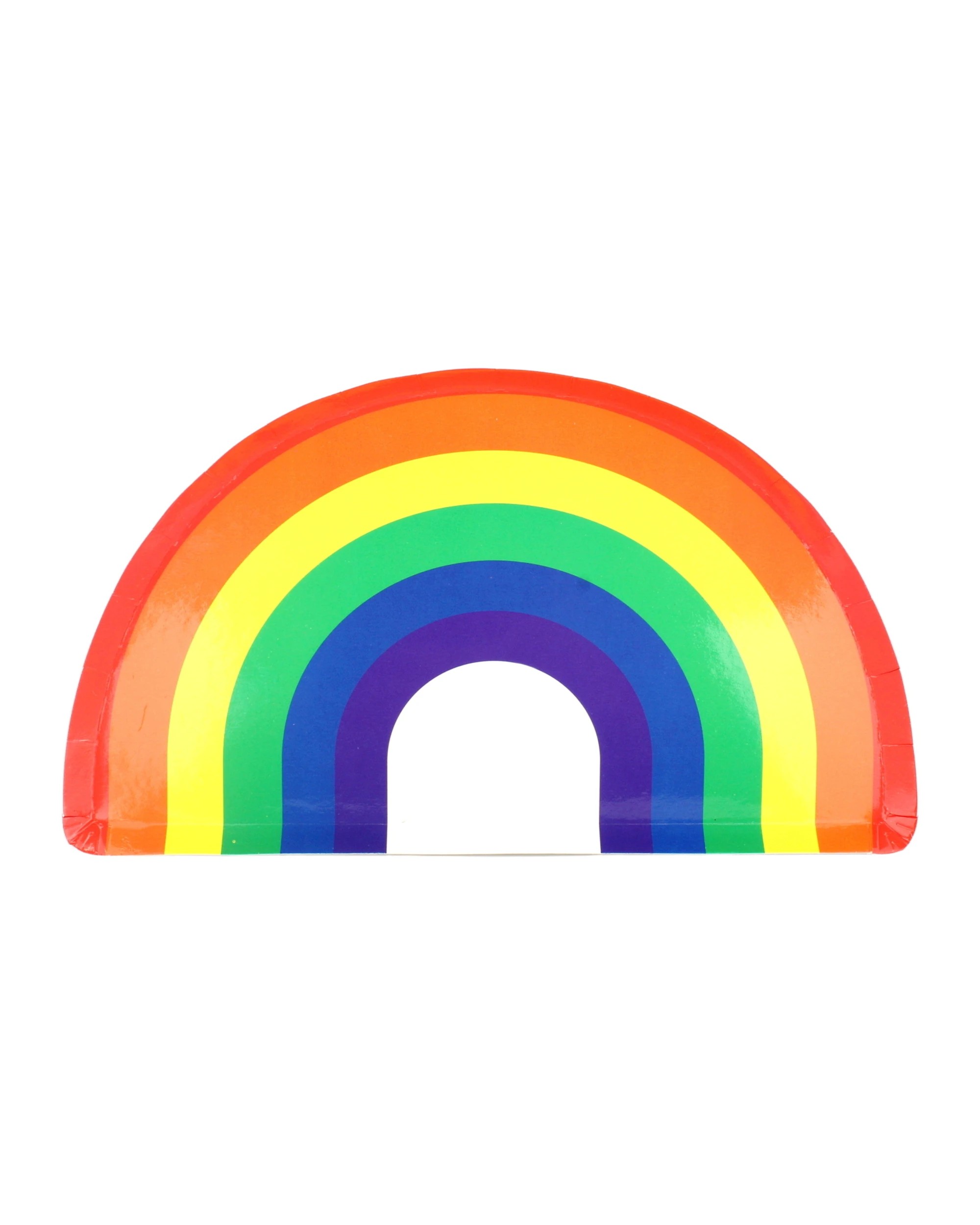 1 Partyrama Rainbow Shape Small Paper Plates Pack of 8 - Multi, 1 of 1